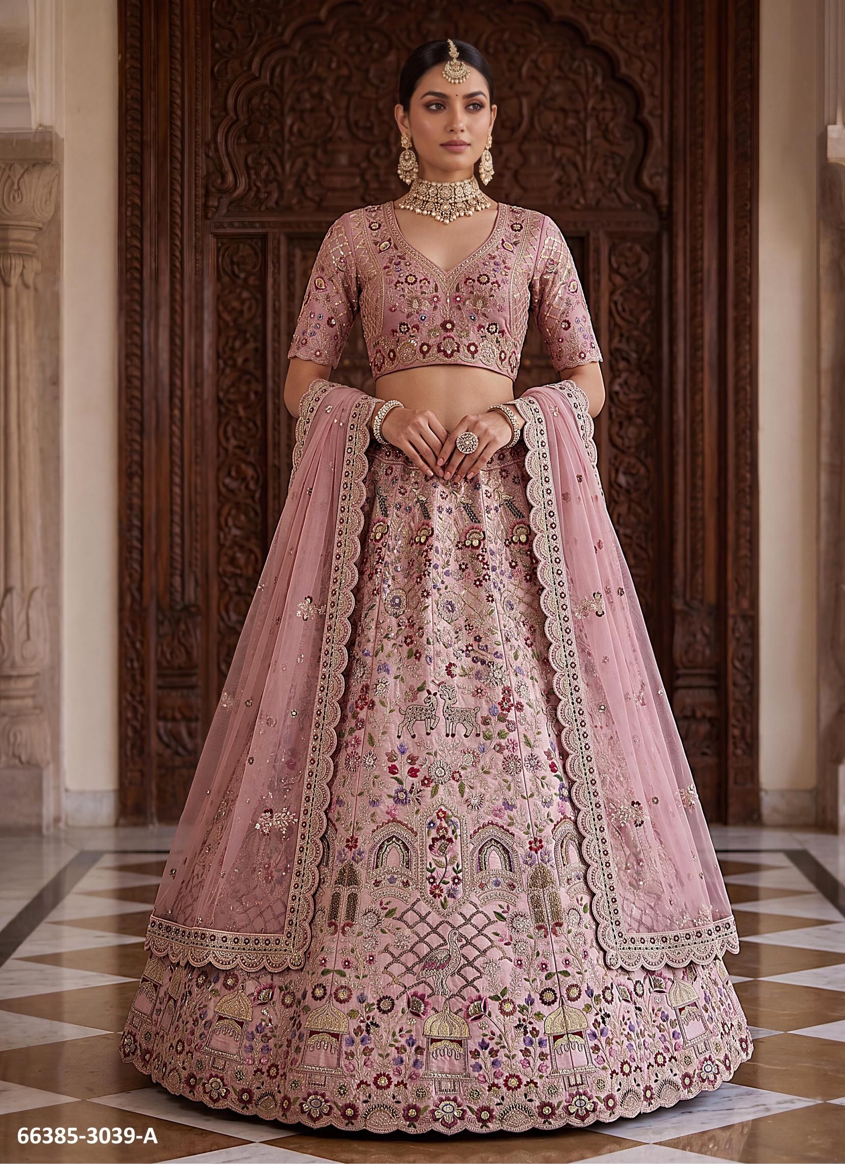 SERIES 3039 - Catalog # 66385 (Set of 2 Semi-Stitched Lehengas) SERIES 3039 - Catalog # 66385 (Set of 2 Semi-Stitched Lehengas)
