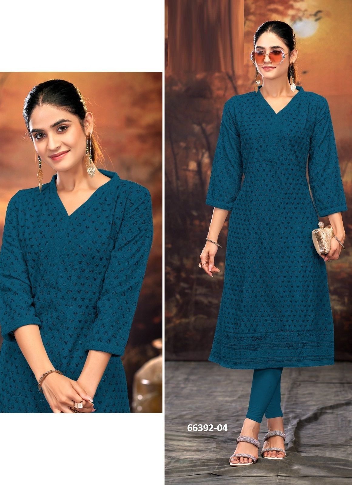 KRIDHA - Catalog # 66392 (Set of 3 SIZE-SETS [Readymade Women's Kurtis / Tops])