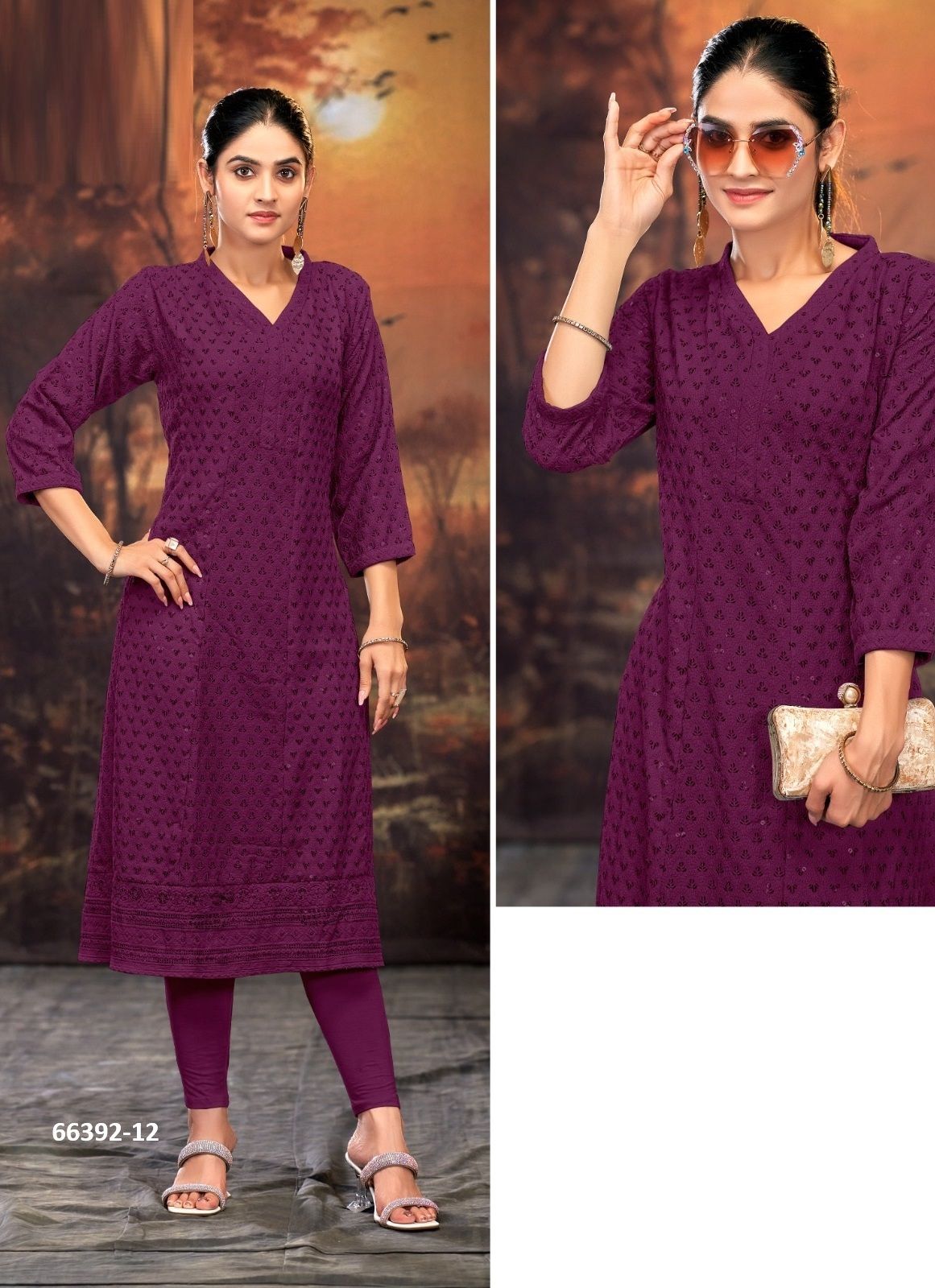 KRIDHA - Catalog # 66392 (Set of 3 SIZE-SETS [Readymade Women's Kurtis / Tops])