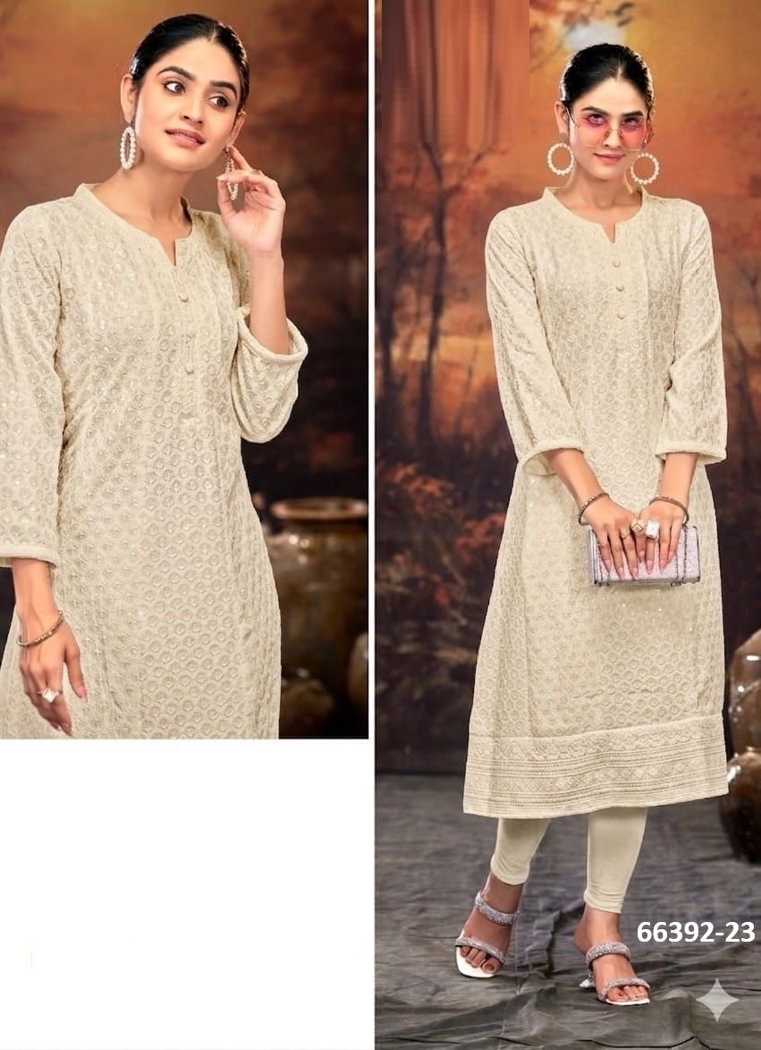 KRIDHA - Catalog # 66392 (Set of 3 SIZE-SETS [Readymade Women's Kurtis / Tops])