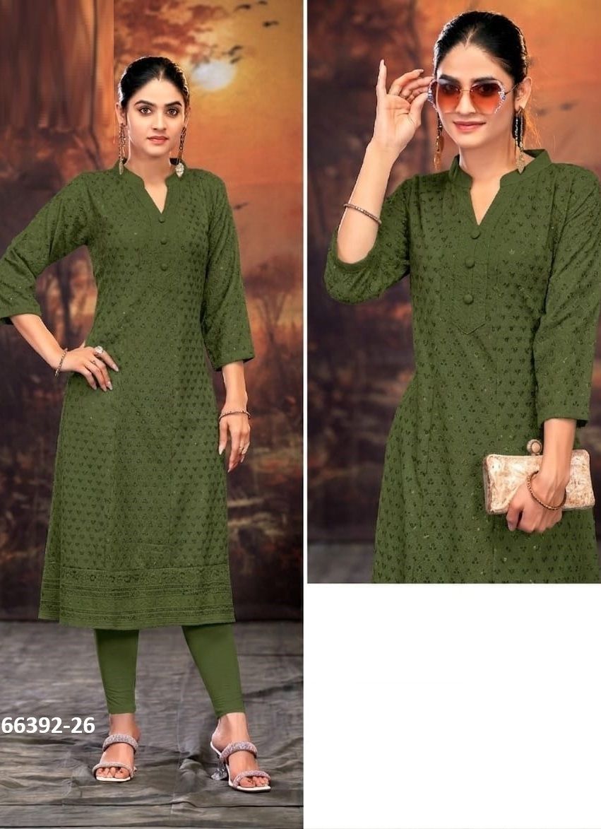 KRIDHA - Catalog # 66392 (Set of 3 SIZE-SETS [Readymade Women's Kurtis / Tops])