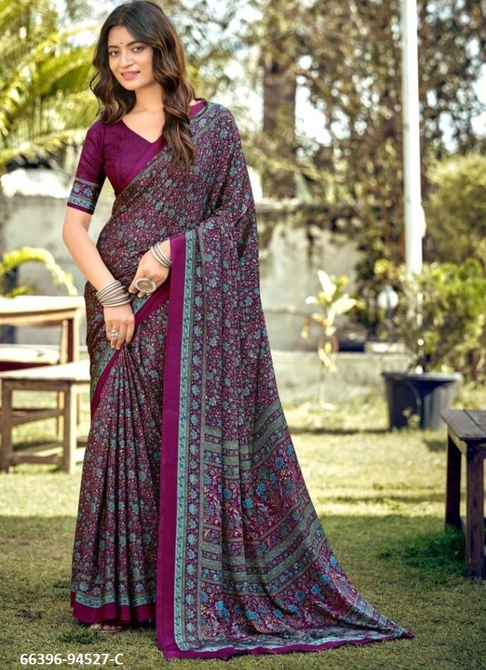 HERITAGE SILK - Catalog # 66396 (Set of 6 Sarees) HERITAGE SILK - Catalog # 66396 (Set of 6 Sarees)