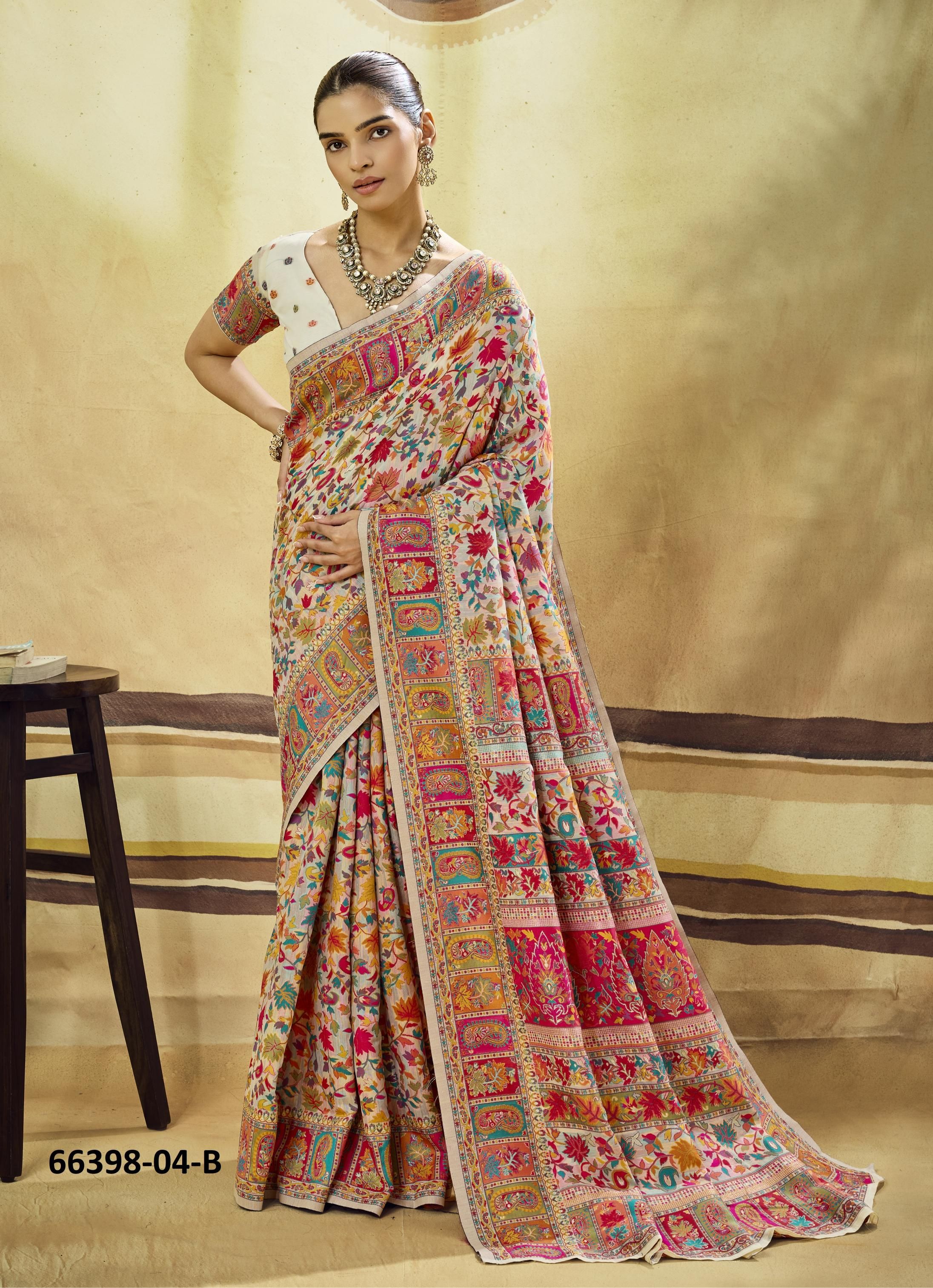 KASHMIRI 4 - Catalog # 66398 (Set of 4 Sarees) KASHMIRI 4 - Catalog # 66398 (Set of 4 Sarees)