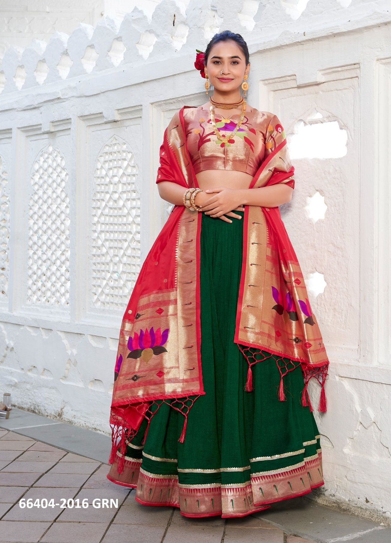 SERIES 2007 - Catalog # 66404 (Set of 2 Semi-Stitched Lehengas)