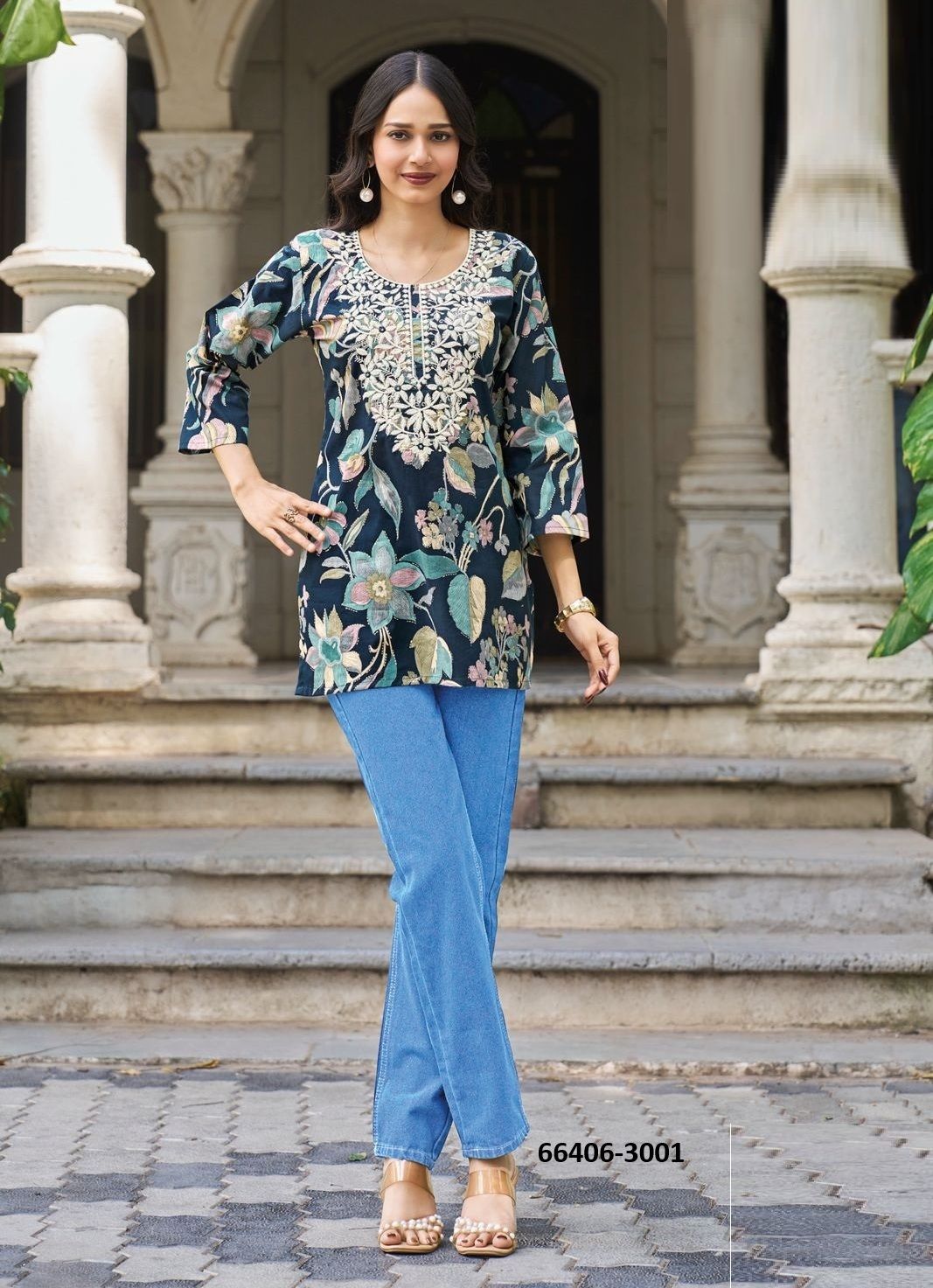 SUMMER SHINE 3 - Catalog # 66406 (Set of 8 Readymade Women's Kurtis / Tops) SUMMER SHINE 3 - Catalog # 66406 (Set of 8 Readymade Women's Kurtis / Tops)