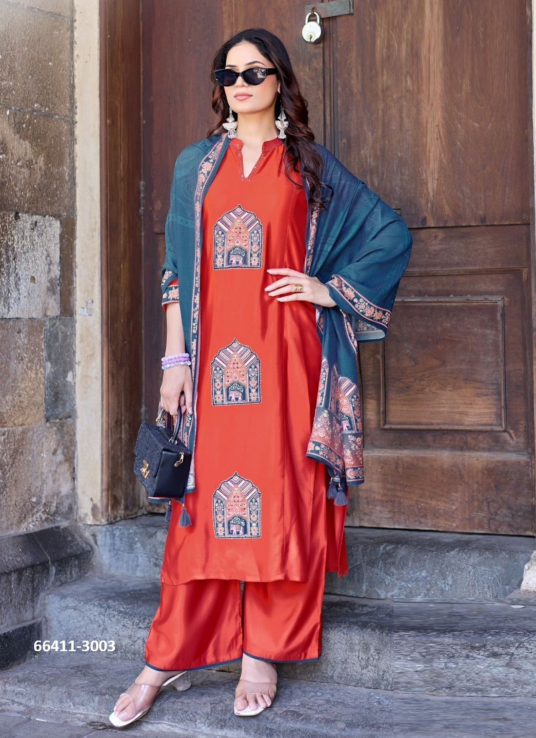 ROYAL QUEEN - Catalog # 66411 (Set of 4 Readymade Salwar Suits)