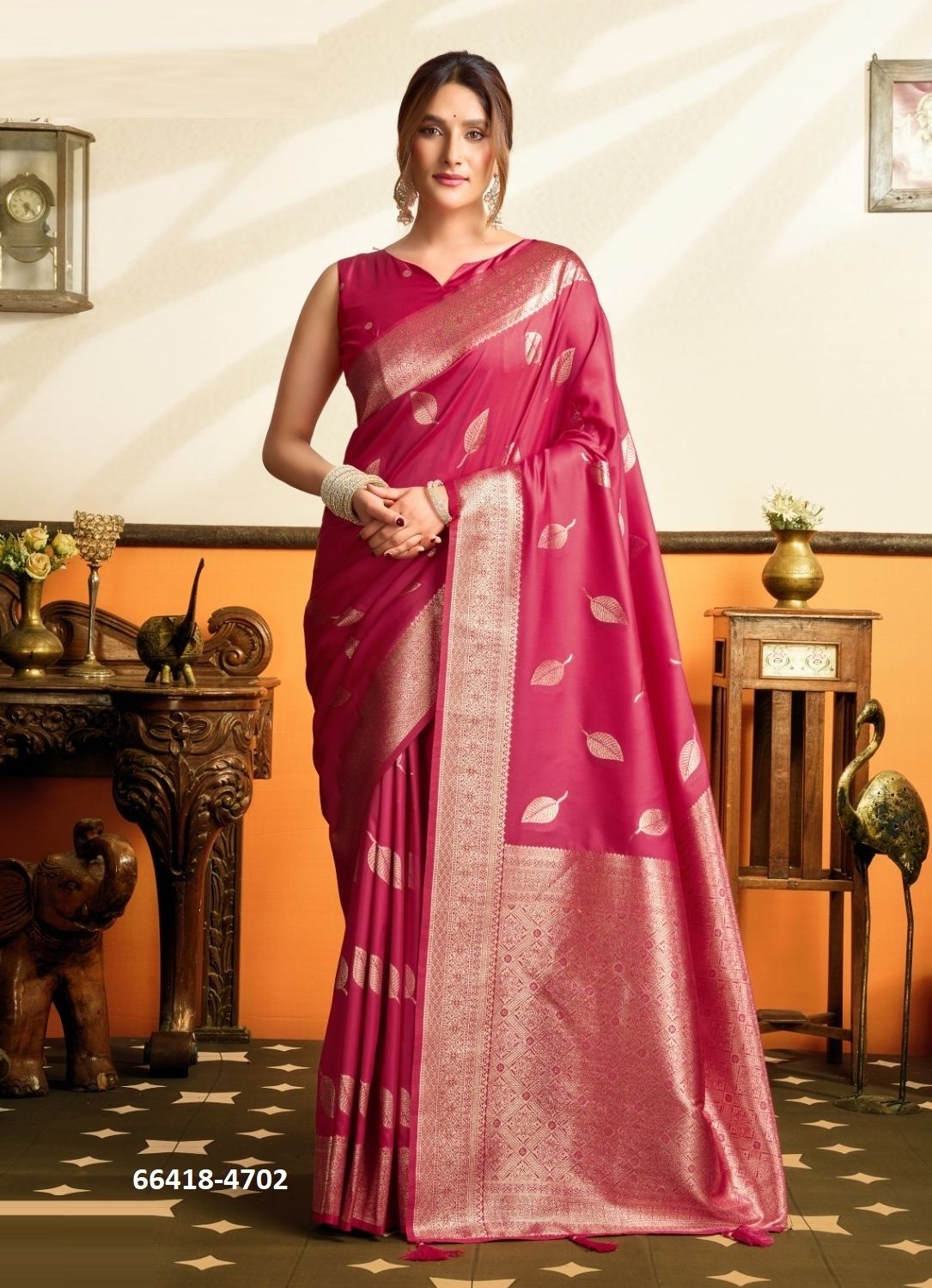 SAROJ - Catalog # 66418 (Set of 5 Sarees)