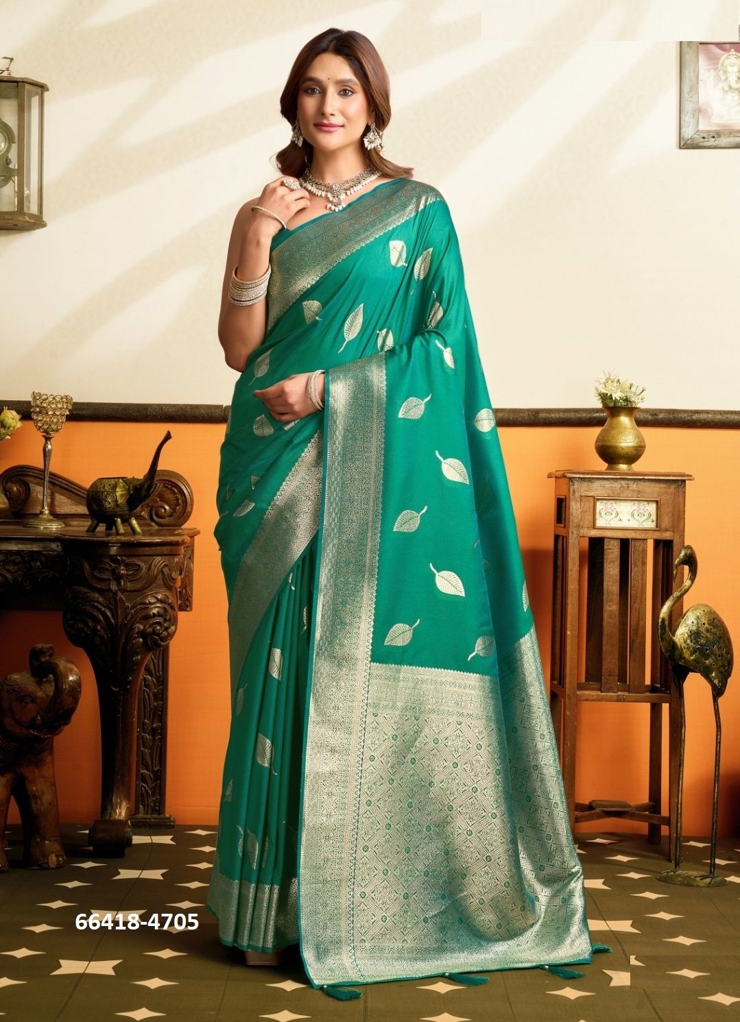 SAROJ - Catalog # 66418 (Set of 5 Sarees)
