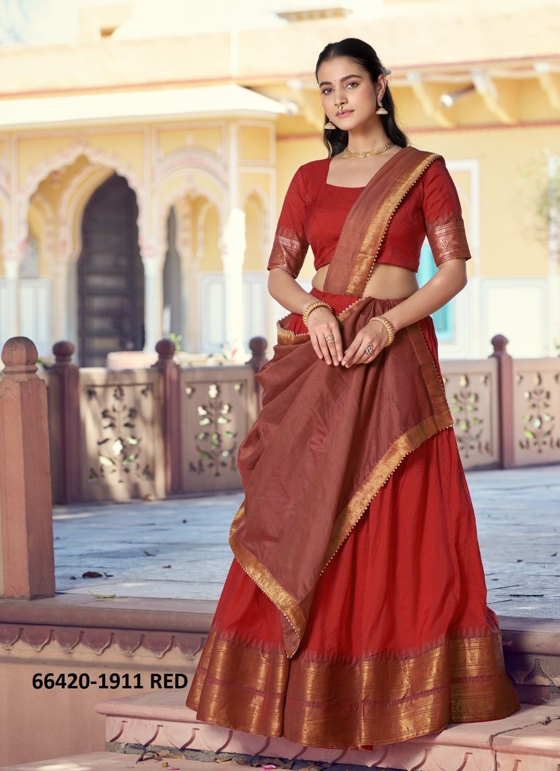 SERIES 1911 - Catalog # 66420 (Set of 4 Semi-Stitched Lehengas)