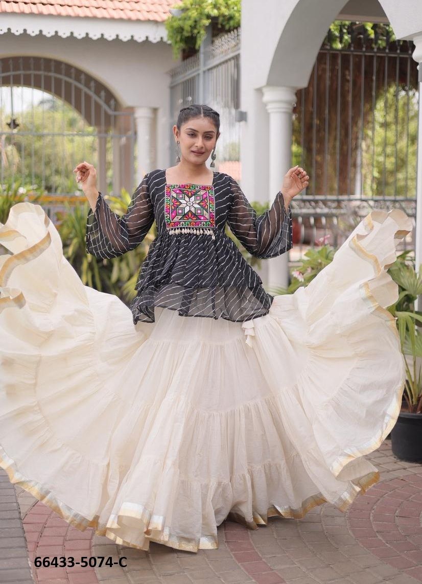 SERIES 5074 - Catalog # 66433 (Set of 3 Readymade Lehengas) SERIES 5074 - Catalog # 66433 (Set of 3 Readymade Lehengas)