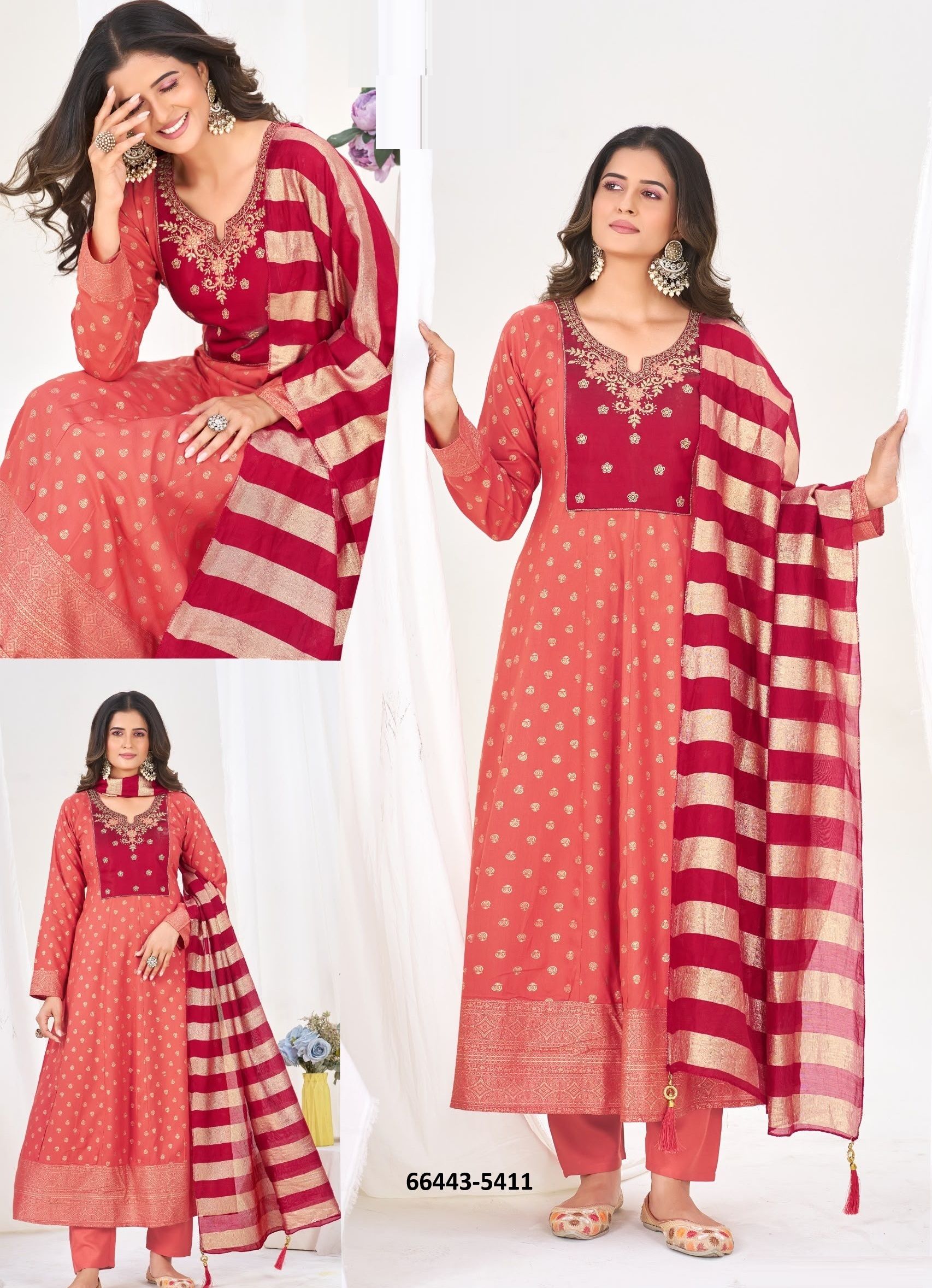 ROYAL QUEEN - Catalog # 66443 (Set of 12 SIZE-SETS [Readymade Salwar Suits])