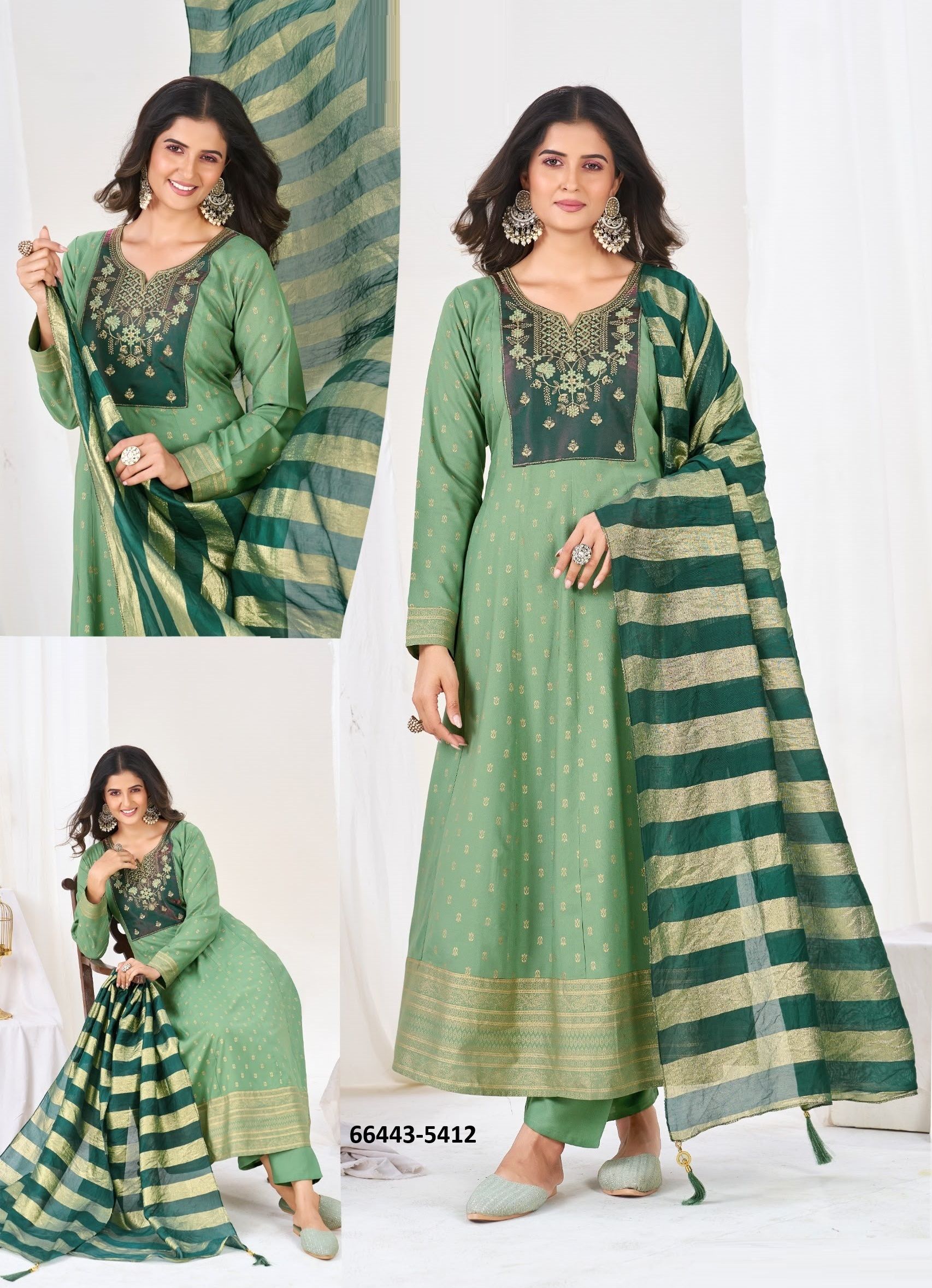 ROYAL QUEEN - Catalog # 66443 (Set of 12 SIZE-SETS [Readymade Salwar Suits])