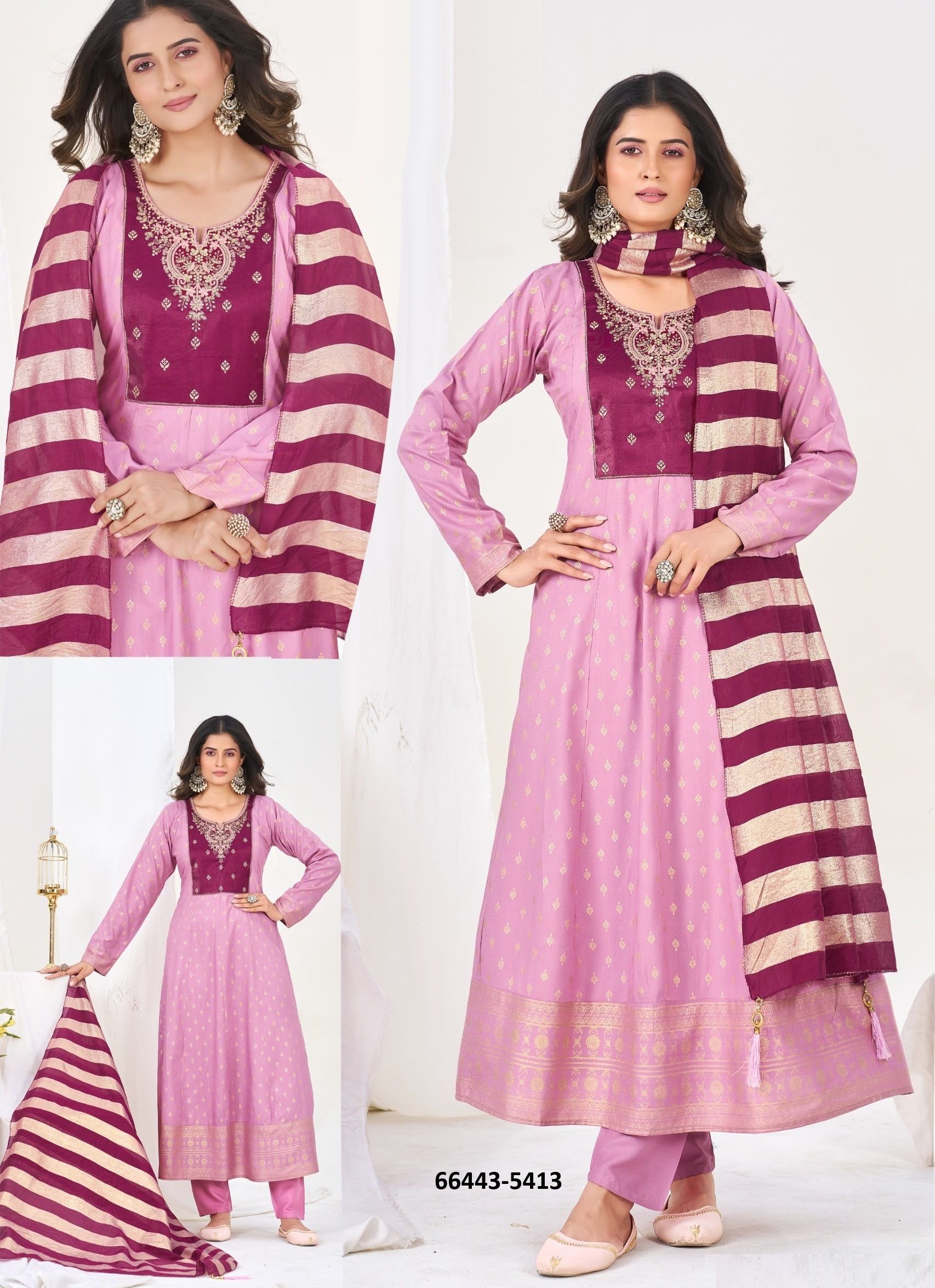 ROYAL QUEEN - Catalog # 66443 (Set of 12 SIZE-SETS [Readymade Salwar Suits])