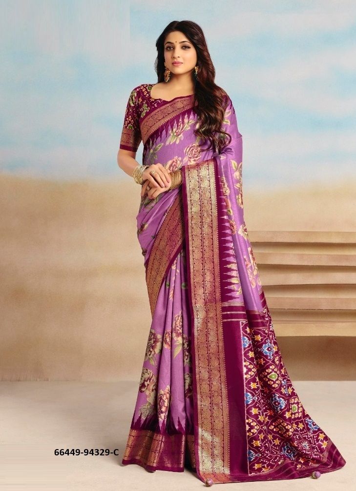 AMORA SILK PLUS 17 - Catalog # 66449 (Set of 6 Sarees) AMORA SILK PLUS 17 - Catalog # 66449 (Set of 6 Sarees)