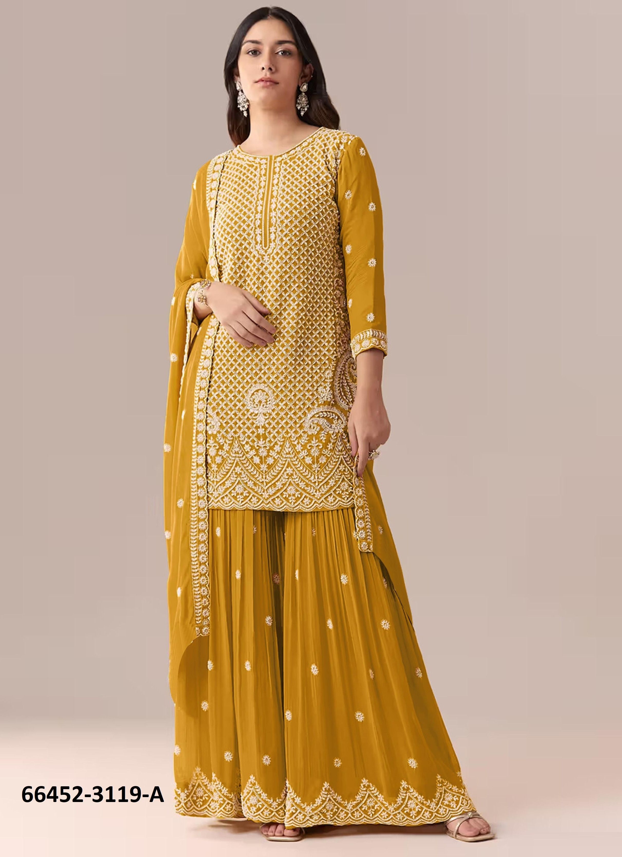 SERIES 3119 - Catalog # 66452 (Set of 4 Semi-Stitched / Un-Stitched Suits) SERIES 3119 - Catalog # 66452 (Set of 4 Semi-Stitched / Un-Stitched Suits)
