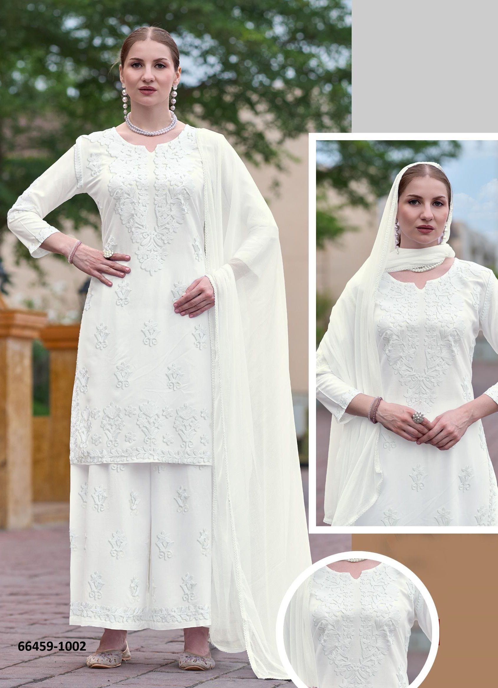 SNOW WHITE 5 - Catalog # 66459 (Set of 6 SIZE-SETS [Readymade Salwar Suits])