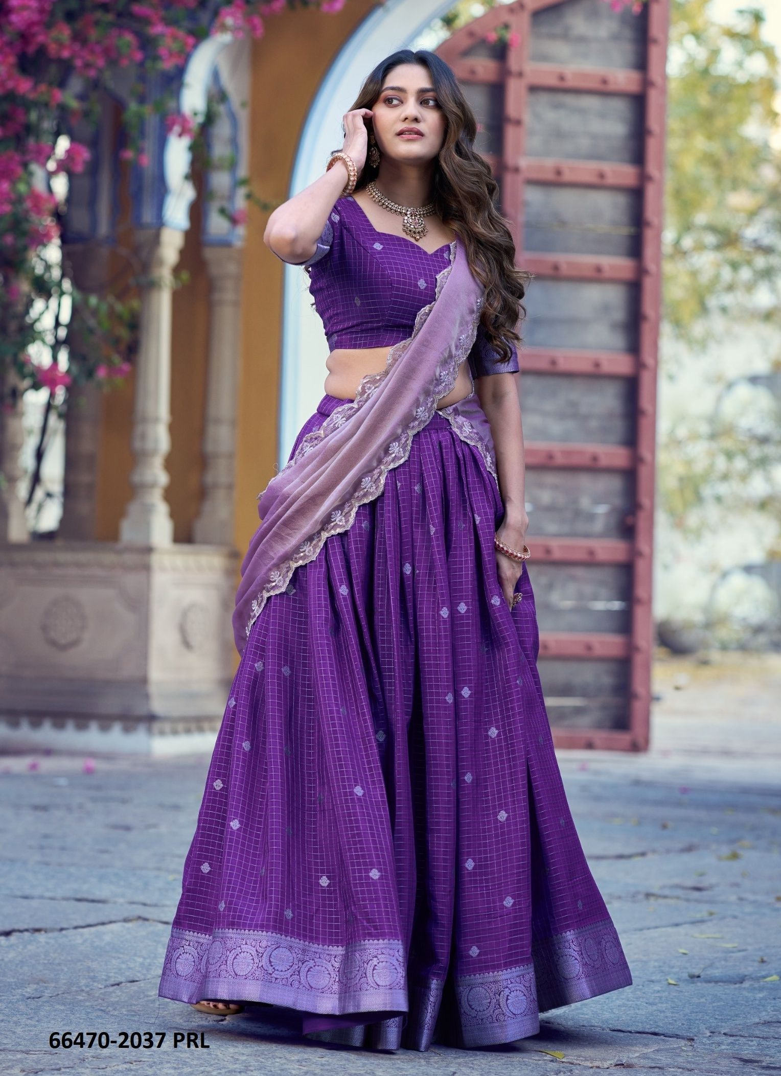 SHREEVANI 2037 - Catalog # 66470 (Set of 4 Semi-Stitched Lehengas)