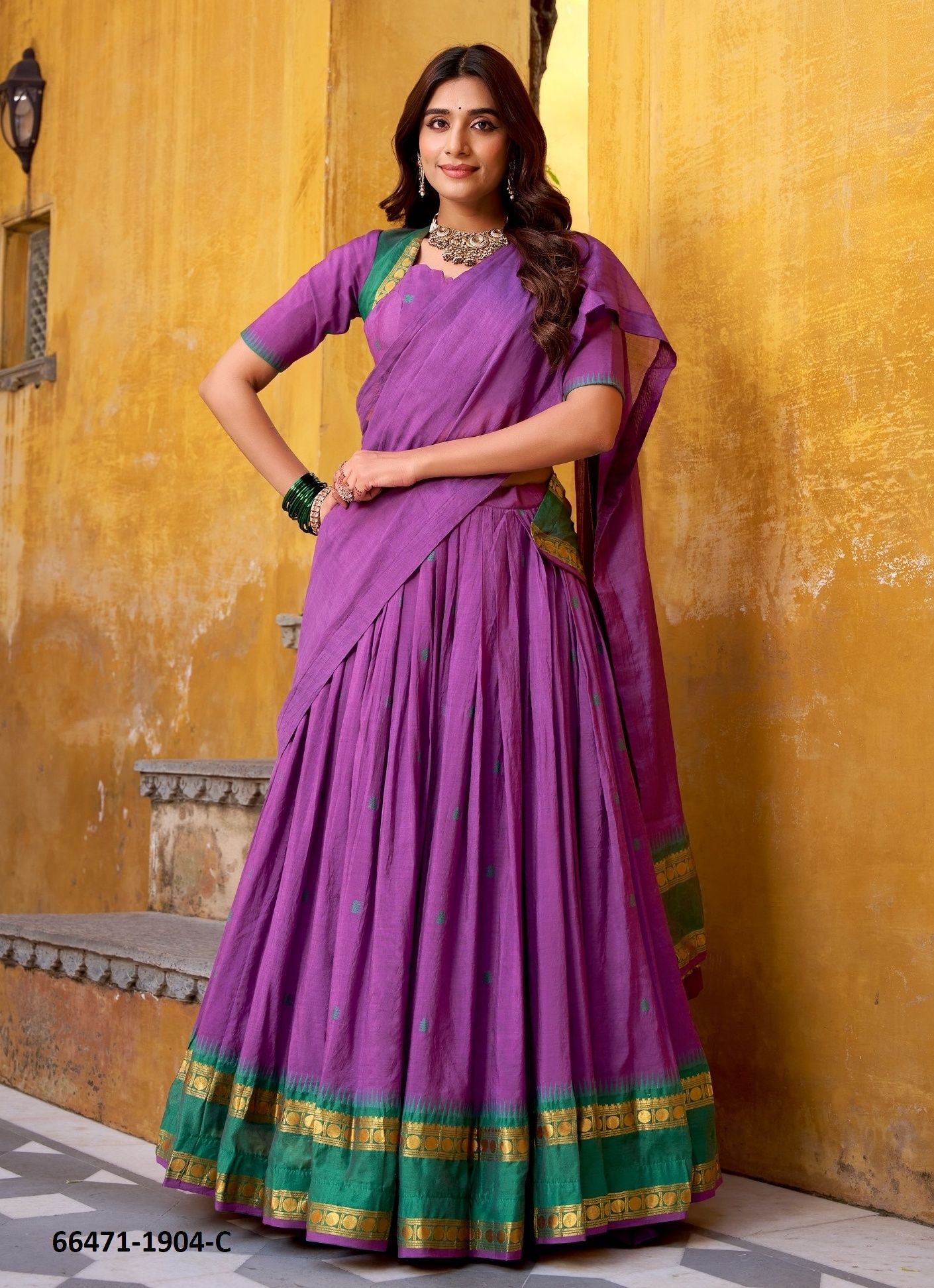 SERIES 1904 - Catalog # 66471 (Set of 5 Semi-Stitched Lehengas)