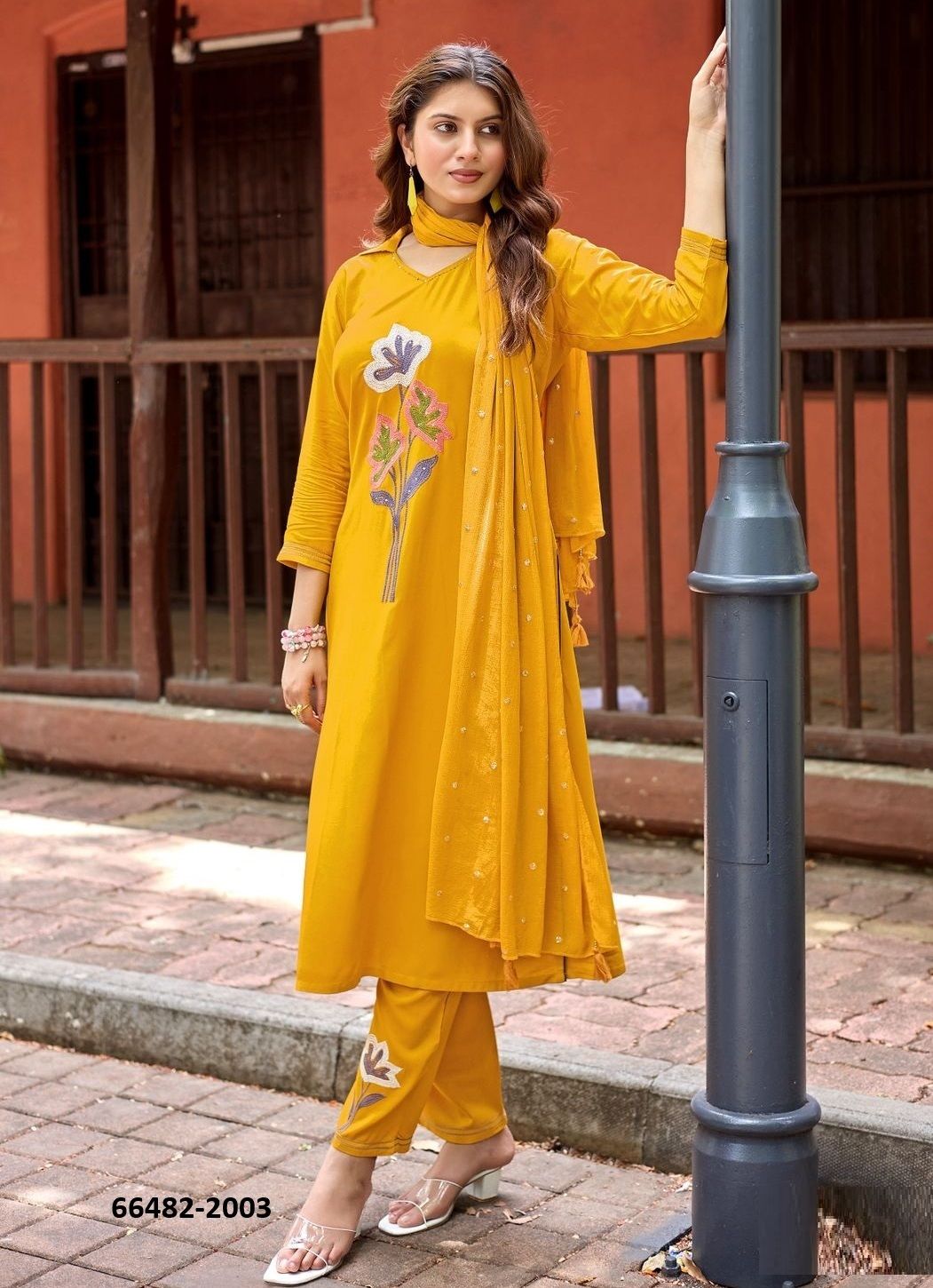 SANSKRITI - Catalog # 66482 (Set of 6 Readymade Salwar Suits)