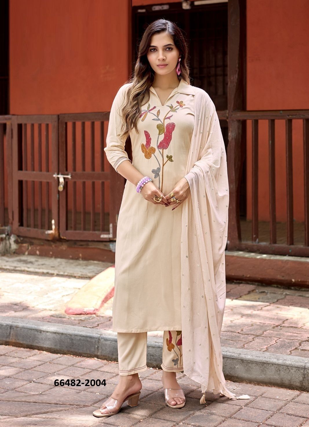 SANSKRITI - Catalog # 66482 (Set of 6 Readymade Salwar Suits)