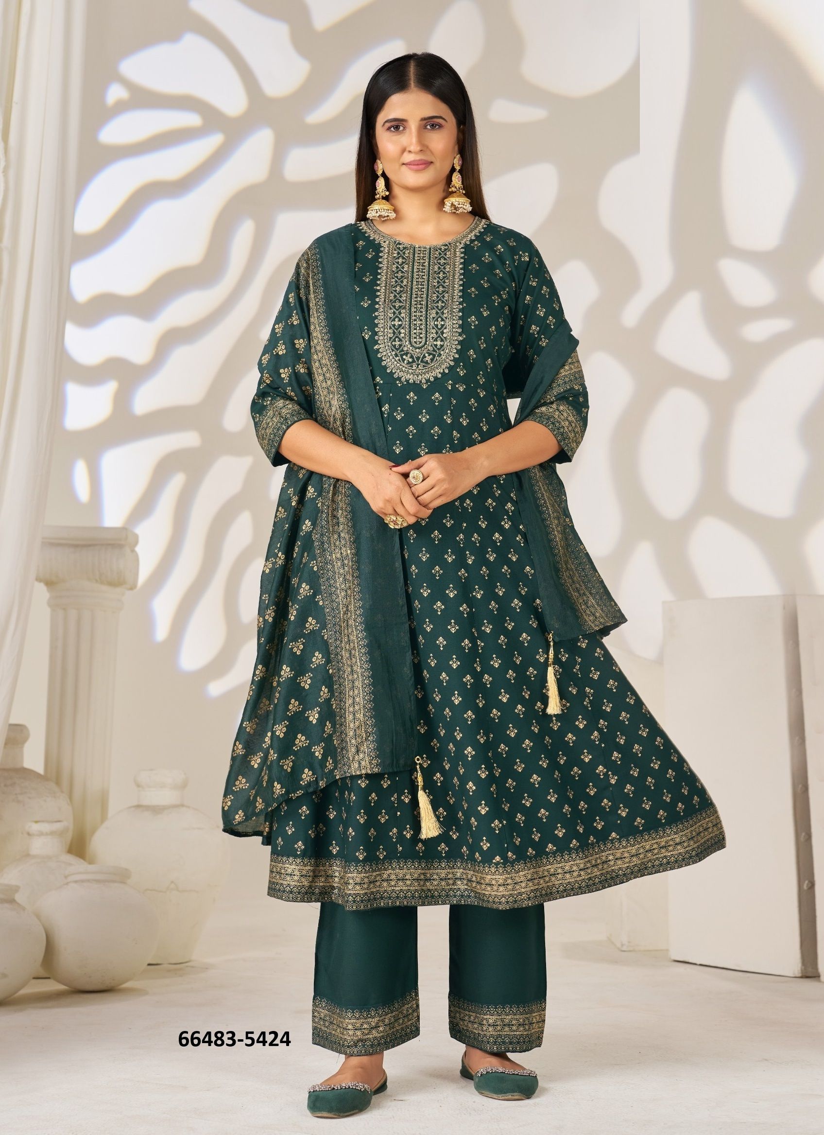 LIGHT OF FESTIVAL {PLUS SIZE} - Catalog # 66483 (Set of 30 SIZE-SETS [Readymade Salwar Suits])