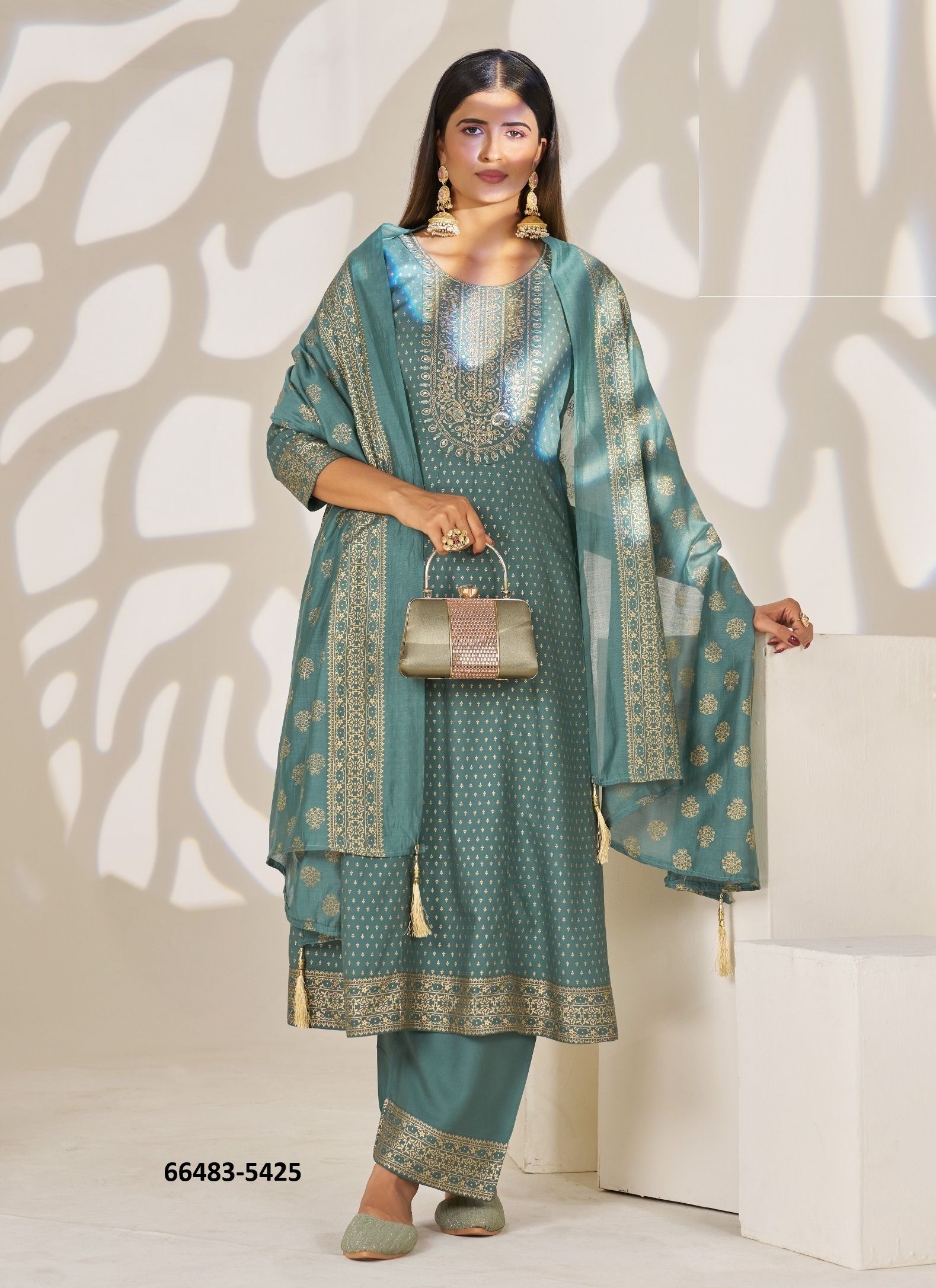 LIGHT OF FESTIVAL {PLUS SIZE} - Catalog # 66483 (Set of 30 SIZE-SETS [Readymade Salwar Suits])