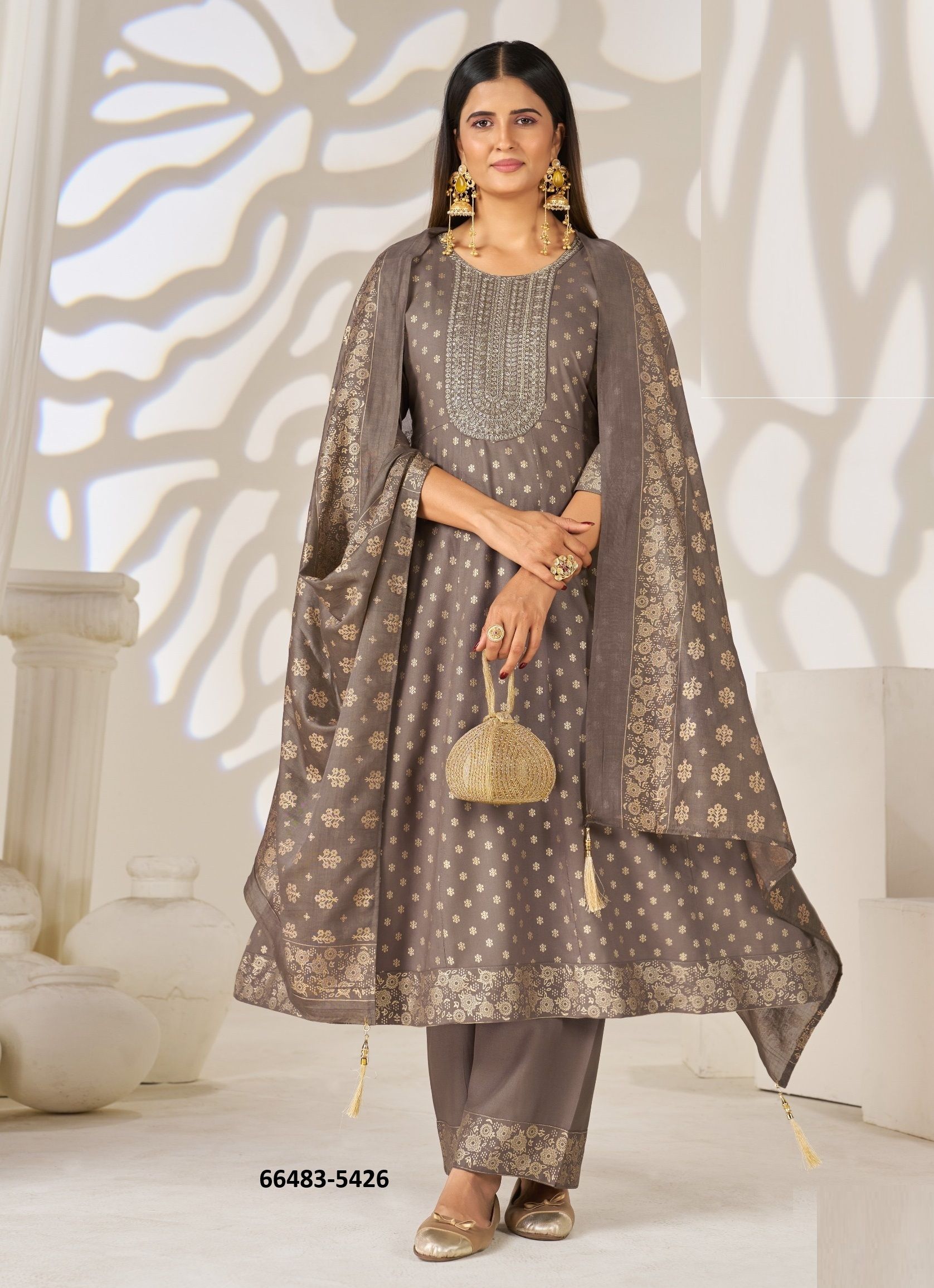 LIGHT OF FESTIVAL {PLUS SIZE} - Catalog # 66483 (Set of 30 SIZE-SETS [Readymade Salwar Suits])