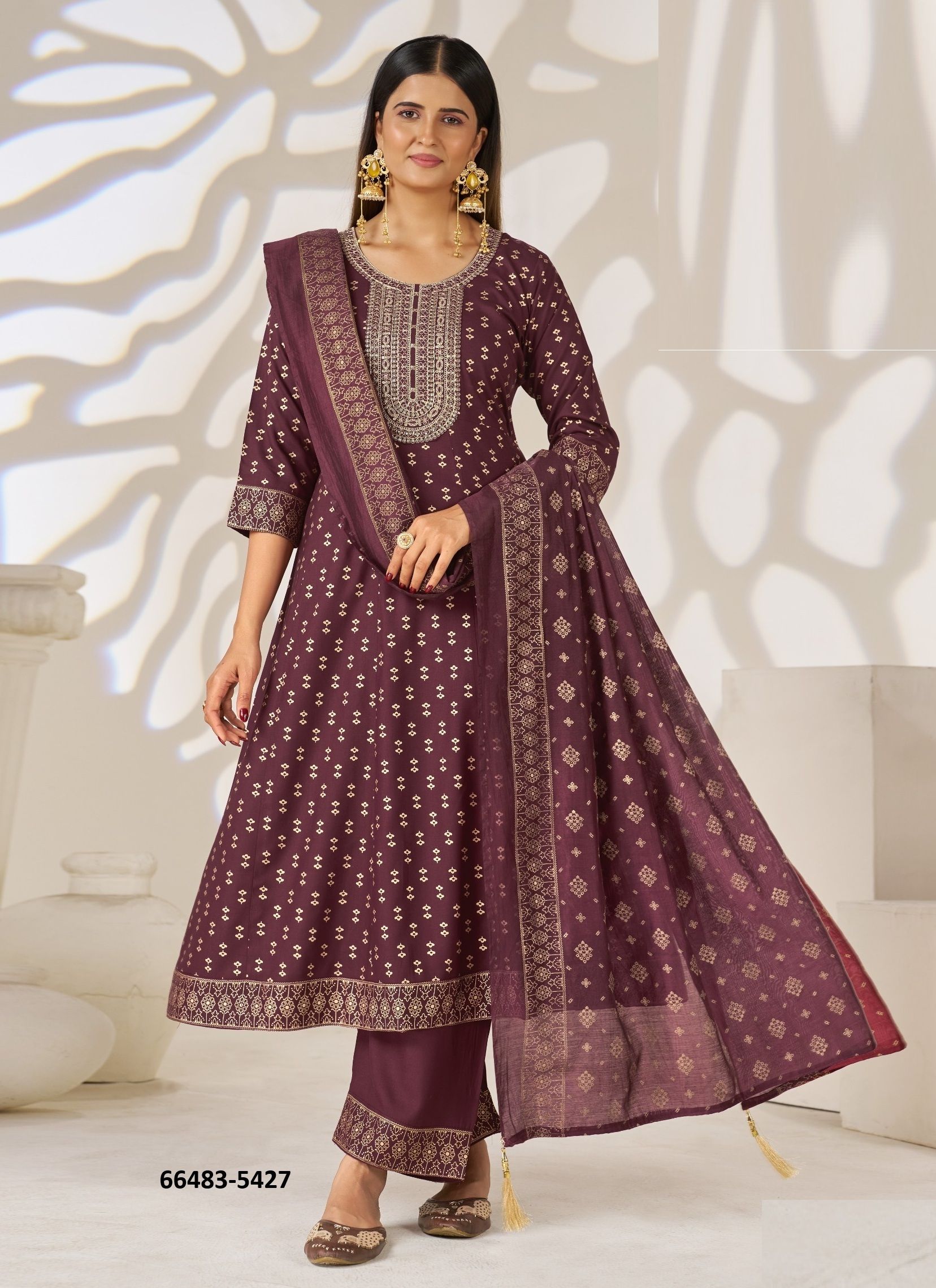 LIGHT OF FESTIVAL {PLUS SIZE} - Catalog # 66483 (Set of 30 SIZE-SETS [Readymade Salwar Suits])