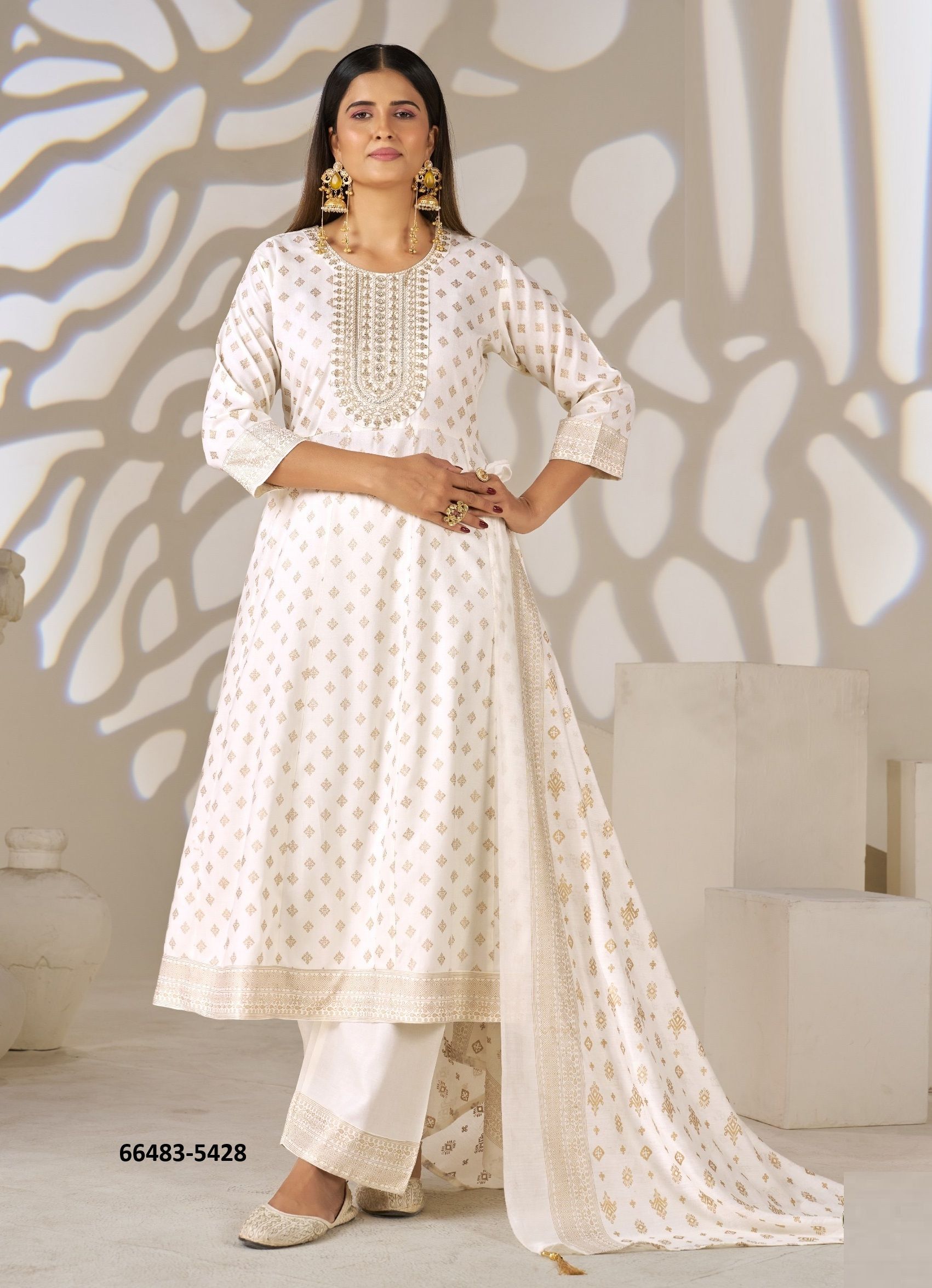 LIGHT OF FESTIVAL {PLUS SIZE} - Catalog # 66483 (Set of 30 SIZE-SETS [Readymade Salwar Suits])