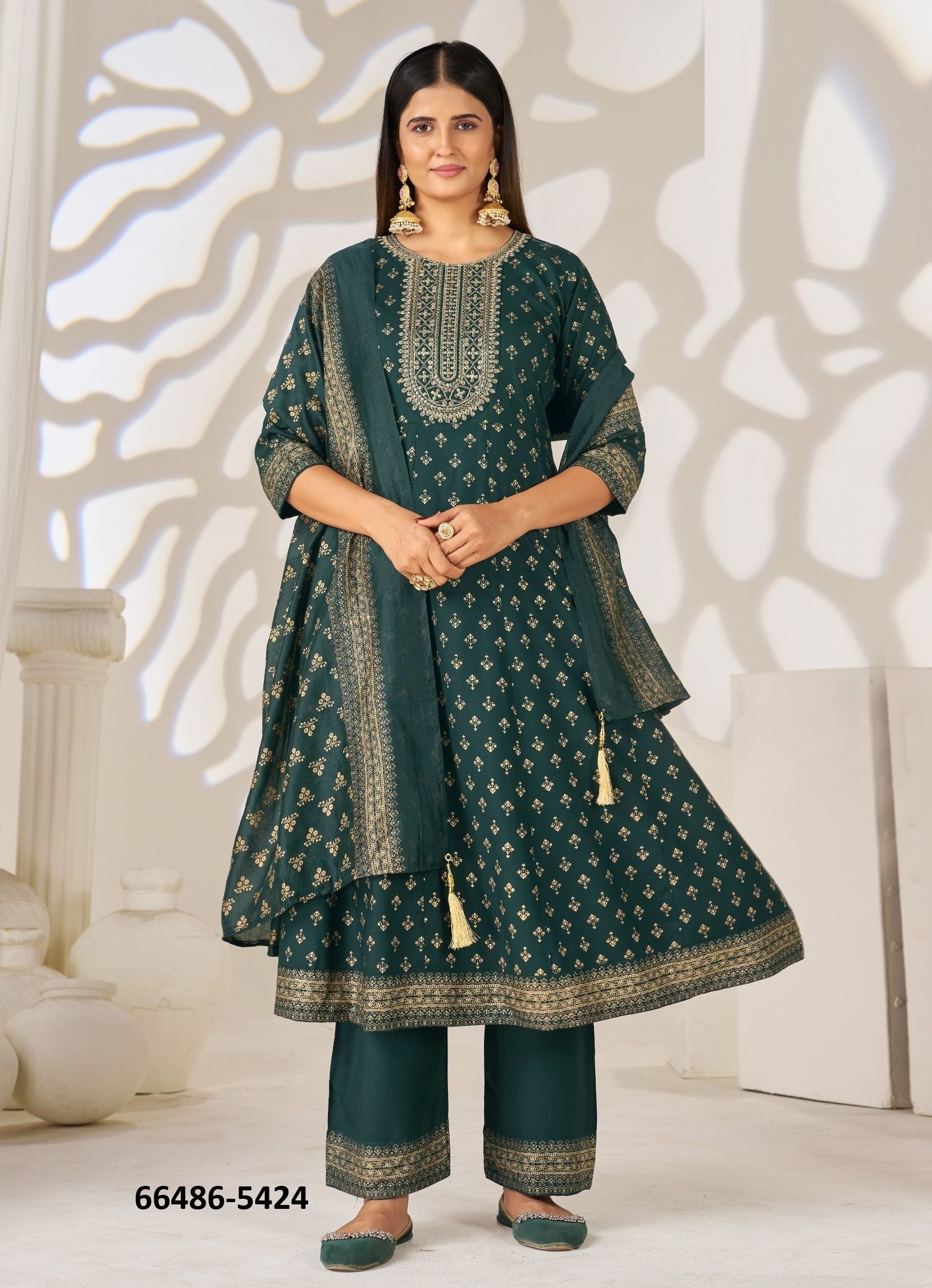 LIGHT OF FESTIVAL - Catalog # 66486 (Set of 42 SIZE-SETS [Readymade Salwar Suits])