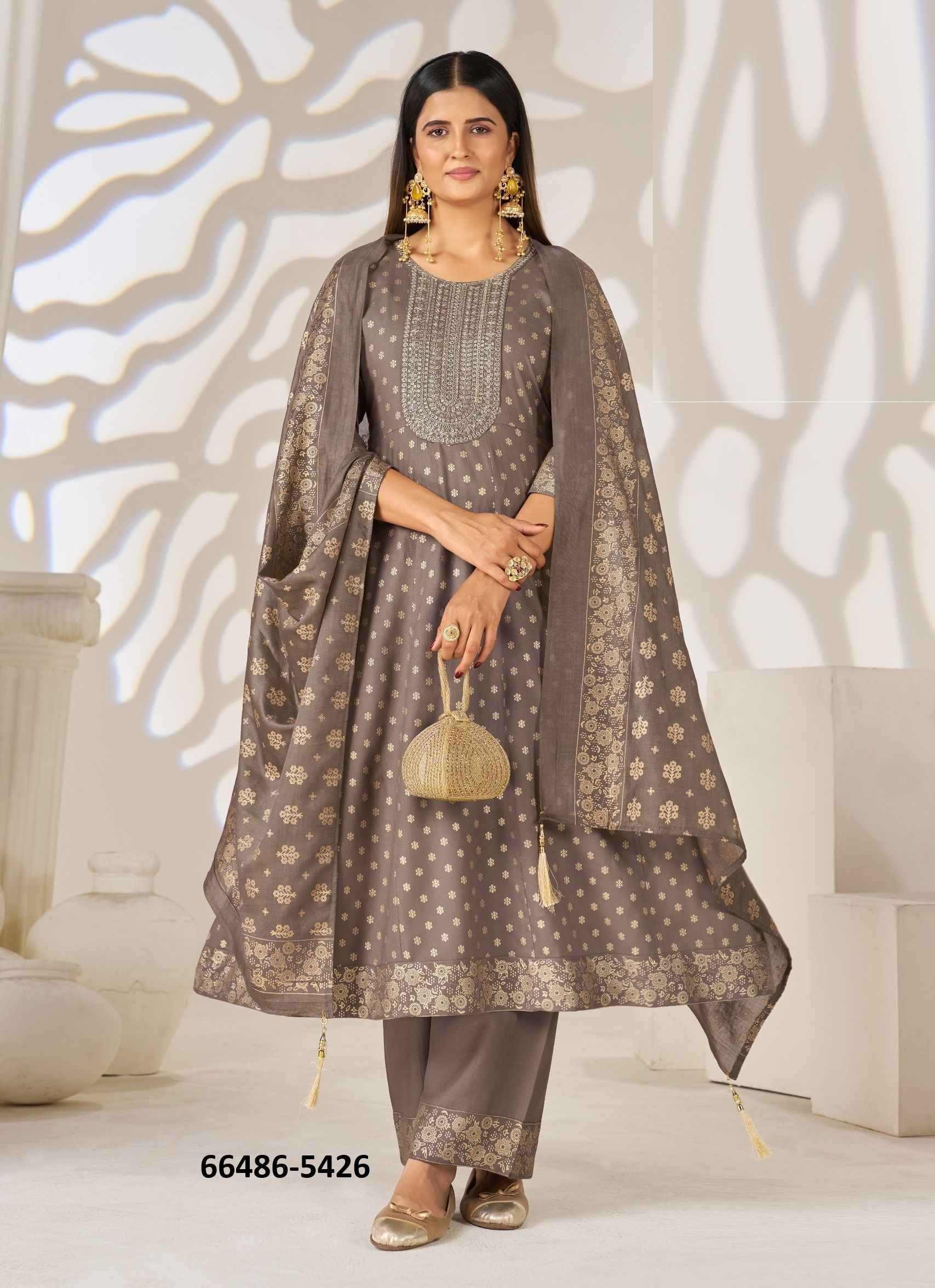 LIGHT OF FESTIVAL - Catalog # 66486 (Set of 42 SIZE-SETS [Readymade Salwar Suits])