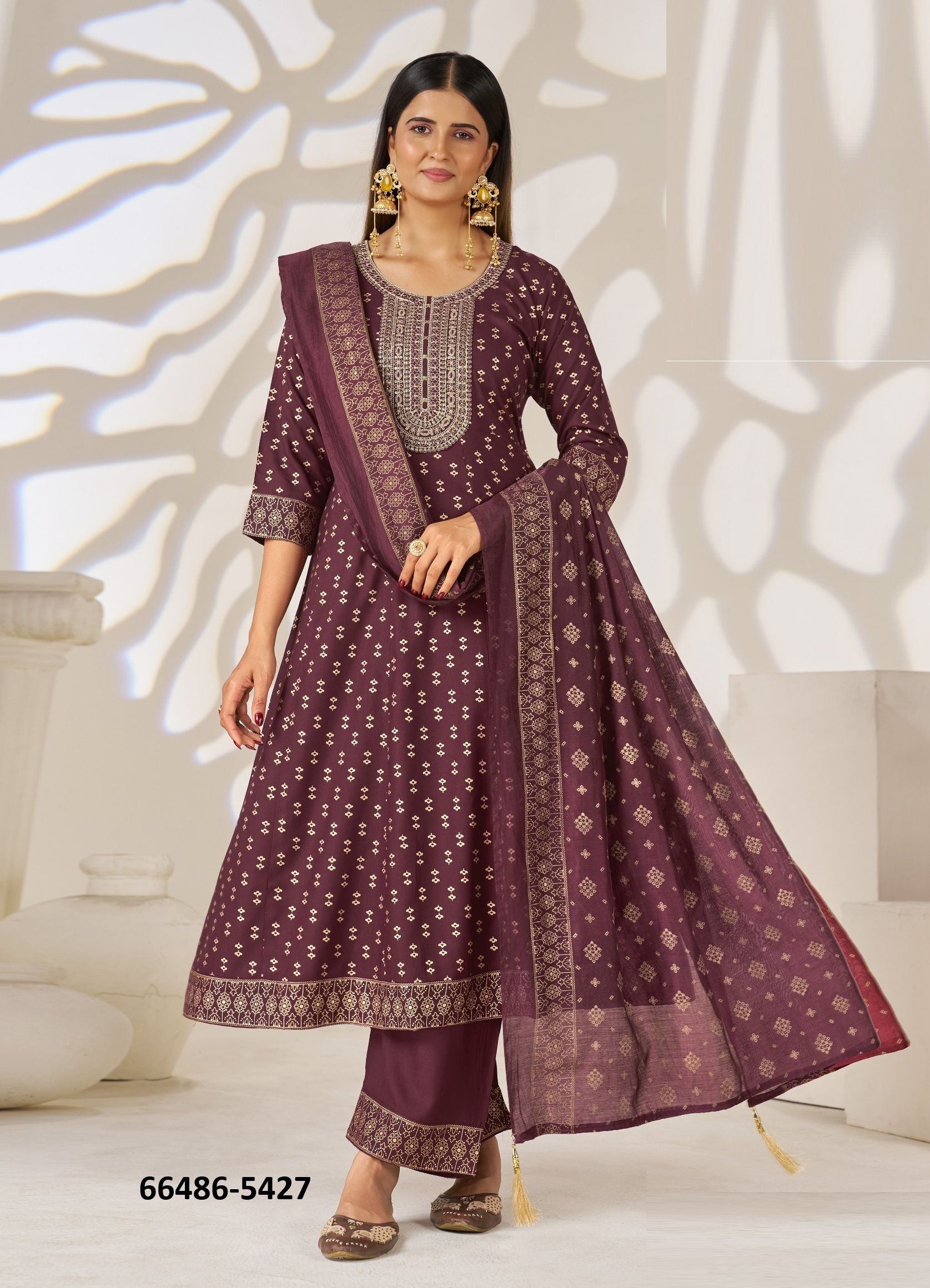 LIGHT OF FESTIVAL - Catalog # 66486 (Set of 42 SIZE-SETS [Readymade Salwar Suits])
