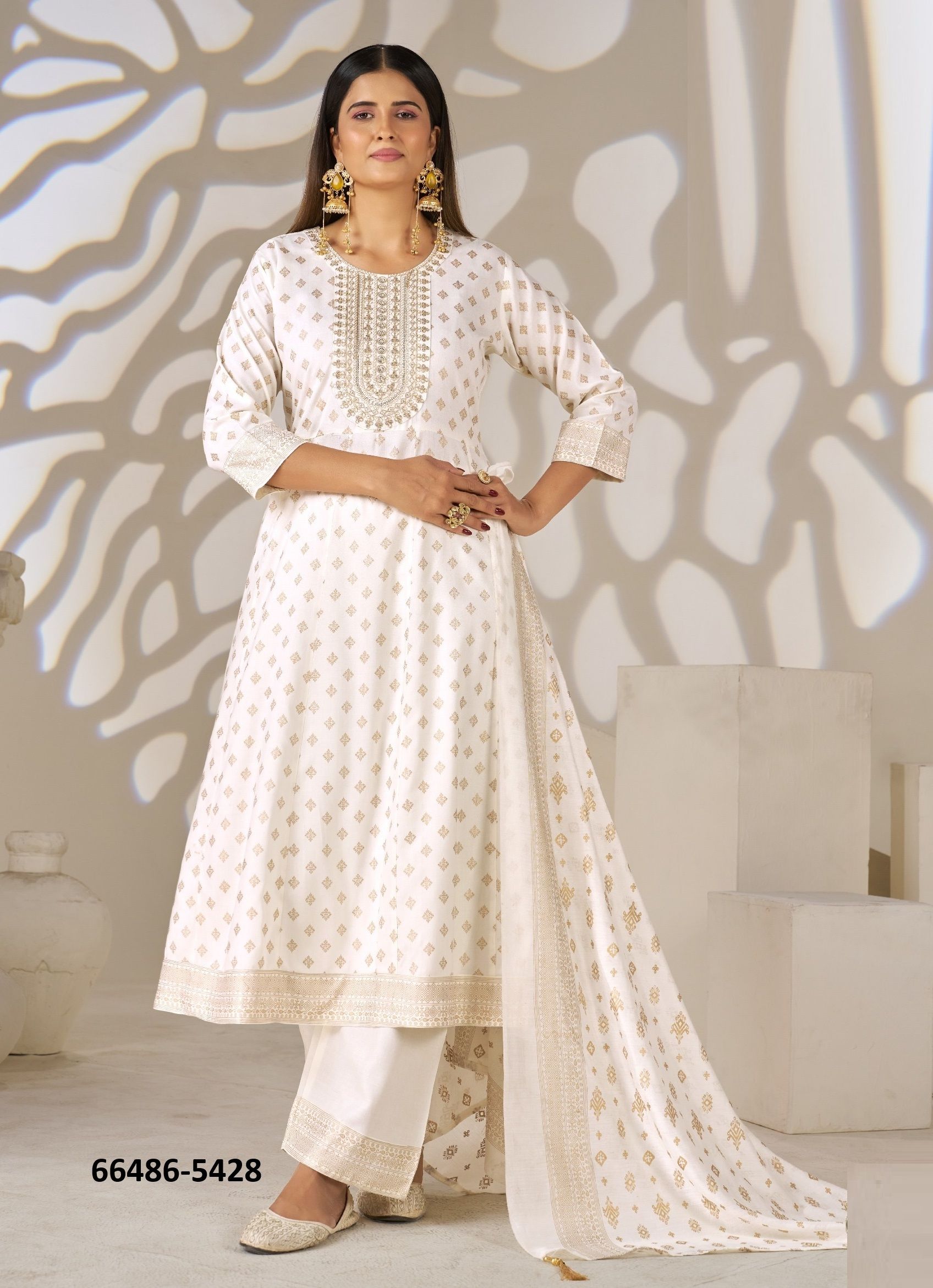LIGHT OF FESTIVAL - Catalog # 66486 (Set of 42 SIZE-SETS [Readymade Salwar Suits])