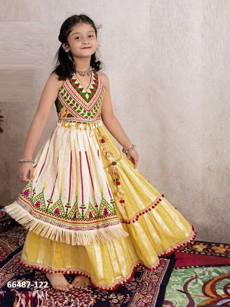 KIDS NAVRATRI 1 - Catalog # 66487 (Set of 12 Readymade Lehengas)
