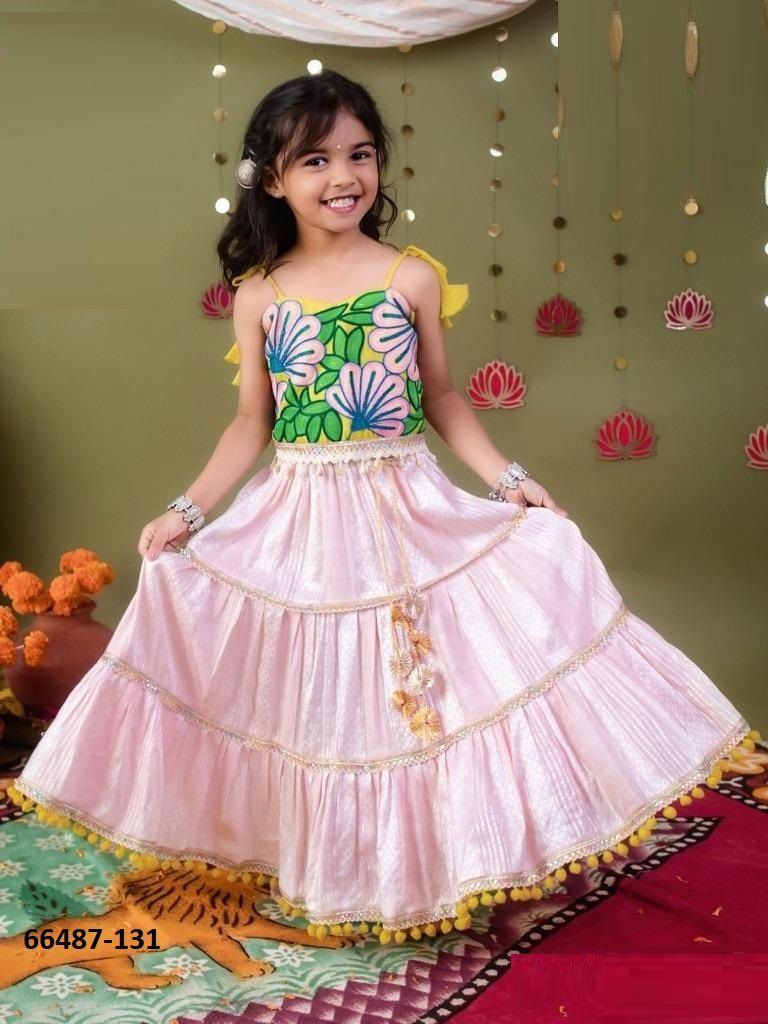 KIDS NAVRATRI 1 - Catalog # 66487 (Set of 12 Readymade Lehengas)