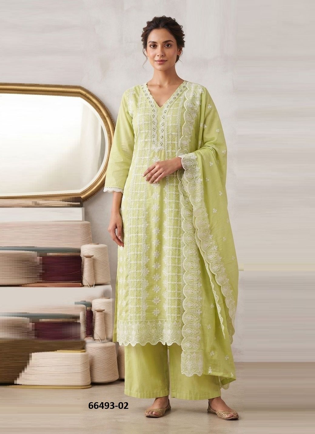 RIDDHI - Catalog # 66493 (Set of 4 SIZE-SETS [Readymade Salwar Suits])