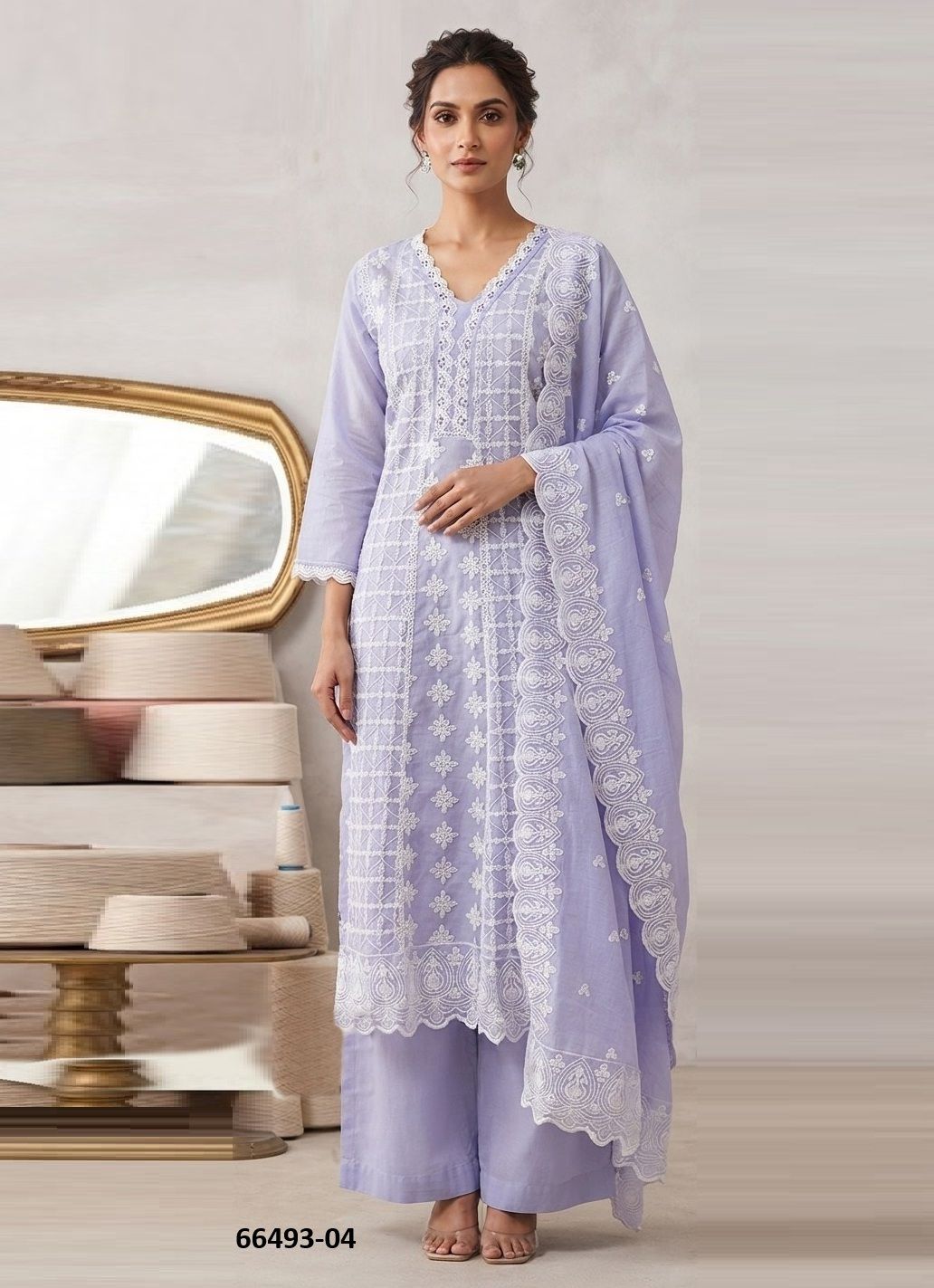 RIDDHI - Catalog # 66493 (Set of 4 SIZE-SETS [Readymade Salwar Suits])