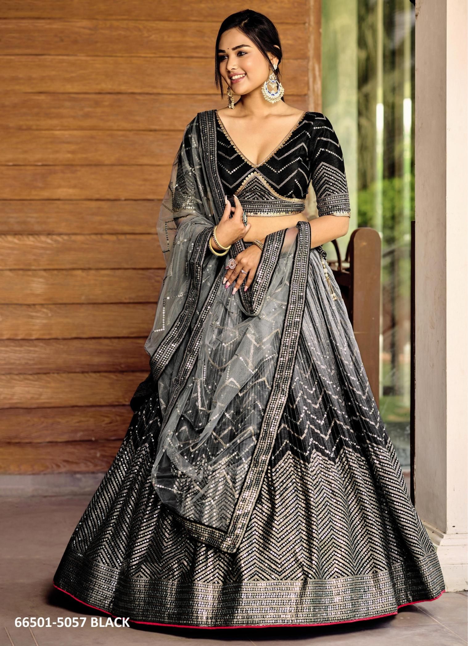KIMAYA - Catalog # 66501 (Set of 6 Semi-Stitched Lehengas) KIMAYA - Catalog # 66501 (Set of 6 Semi-Stitched Lehengas)