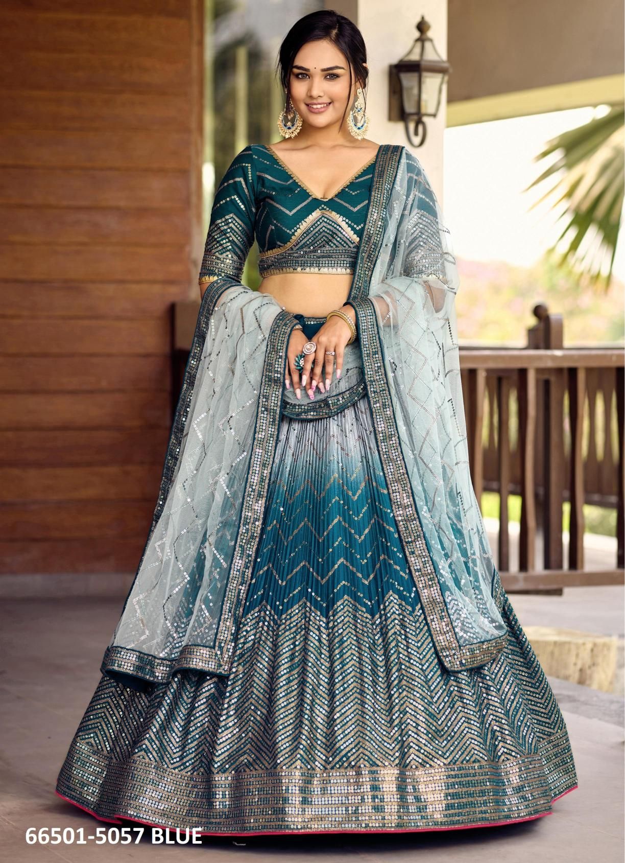 KIMAYA - Catalog # 66501 (Set of 6 Semi-Stitched Lehengas) KIMAYA - Catalog # 66501 (Set of 6 Semi-Stitched Lehengas)