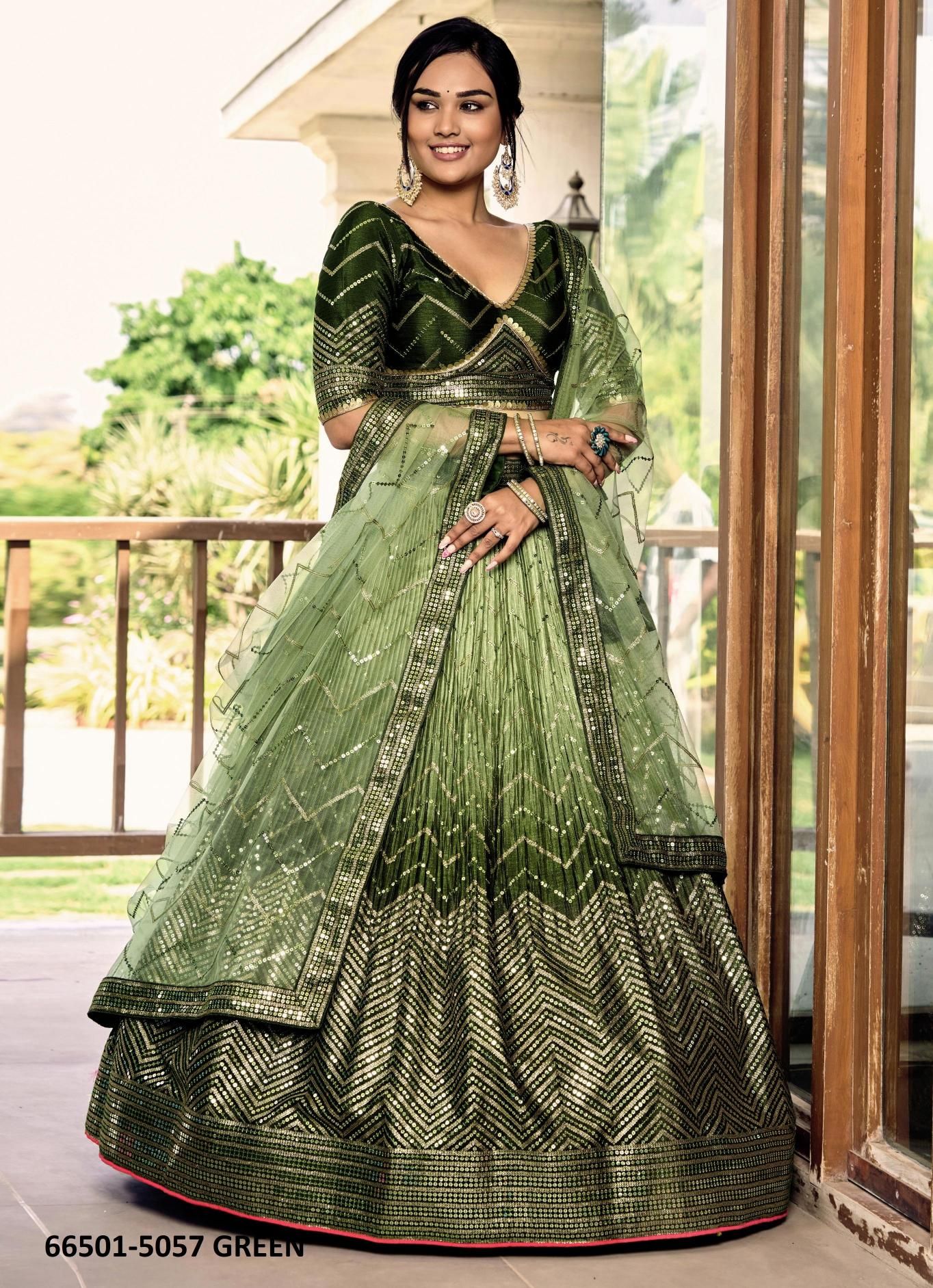 KIMAYA - Catalog # 66501 (Set of 6 Semi-Stitched Lehengas) KIMAYA - Catalog # 66501 (Set of 6 Semi-Stitched Lehengas)