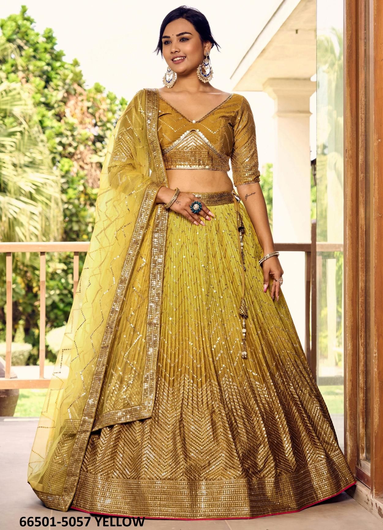 KIMAYA - Catalog # 66501 (Set of 6 Semi-Stitched Lehengas) KIMAYA - Catalog # 66501 (Set of 6 Semi-Stitched Lehengas)