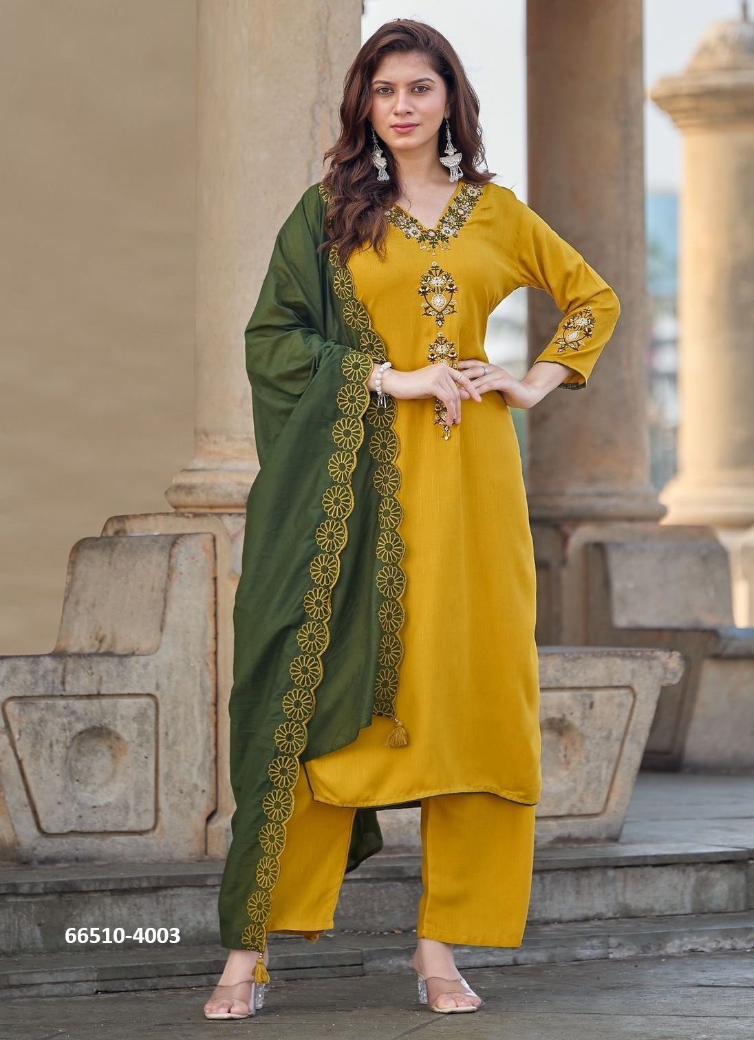 SANGINI - Catalog # 66510 (Set of 6 Readymade Salwar Suits)