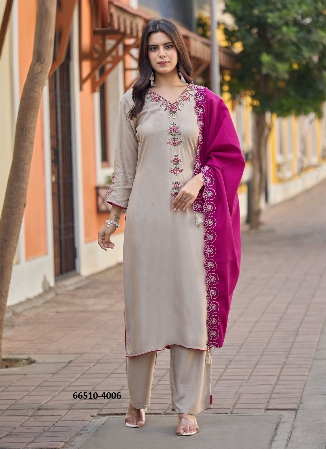 SANGINI - Catalog # 66510 (Set of 6 Readymade Salwar Suits)