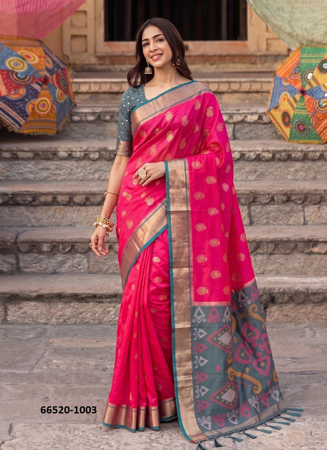 RIVAAZ SILK - Catalog # 66520 (Set of 8 Sarees) RIVAAZ SILK - Catalog # 66520 (Set of 8 Sarees)