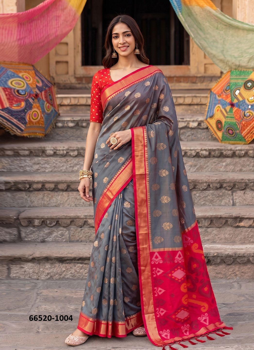 RIVAAZ SILK - Catalog # 66520 (Set of 8 Sarees) RIVAAZ SILK - Catalog # 66520 (Set of 8 Sarees)