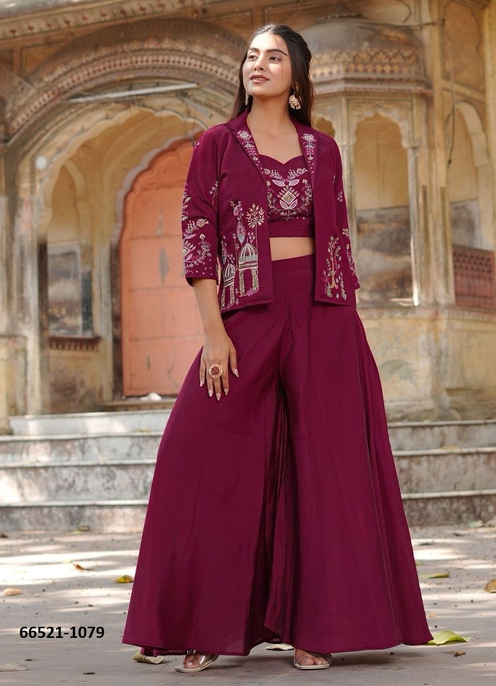 RUKSAT - Catalog # 66521 (Set of 4 Indo-Western Outfits) RUKSAT - Catalog # 66521 (Set of 4 Indo-Western Outfits)