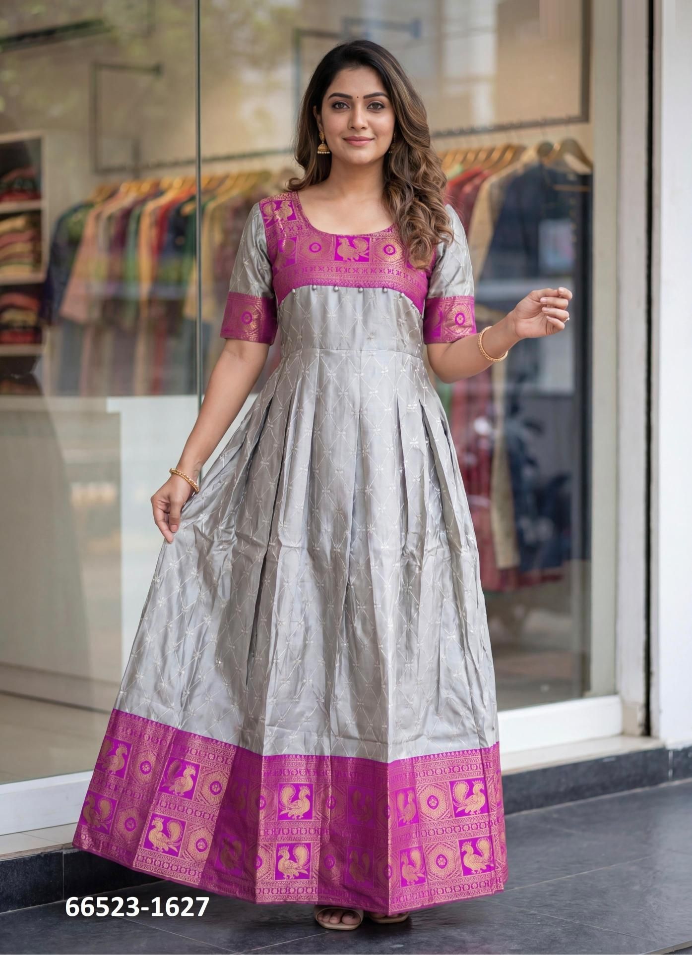 KALYANI - Catalog # 66523 (Set of 6 Readymade Gowns) KALYANI - Catalog # 66523 (Set of 6 Readymade Gowns)