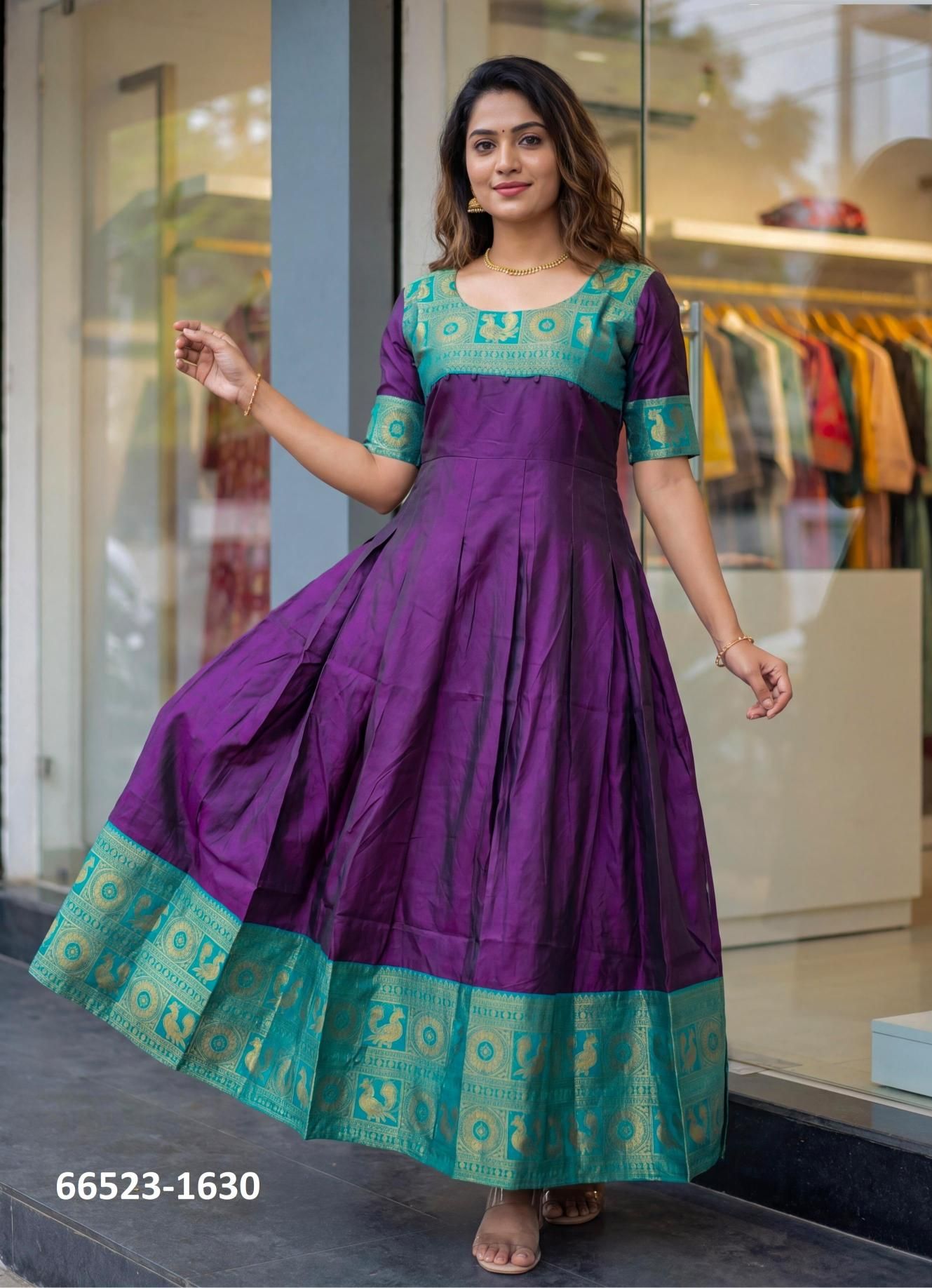 KALYANI - Catalog # 66523 (Set of 6 Readymade Gowns) KALYANI - Catalog # 66523 (Set of 6 Readymade Gowns)