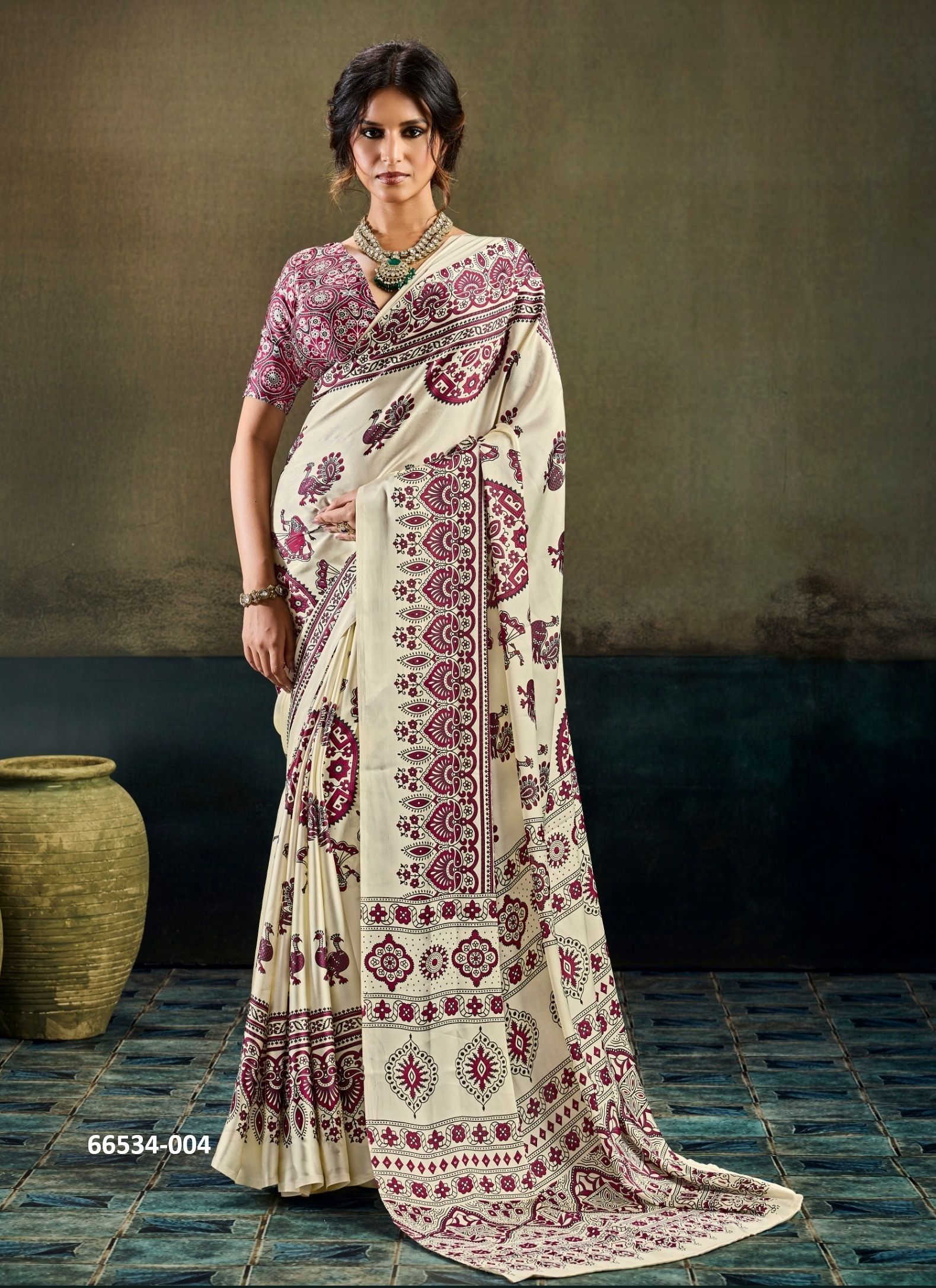 QUEEN - Catalog # 66534 (Set of 4 Sarees) QUEEN - Catalog # 66534 (Set of 4 Sarees)