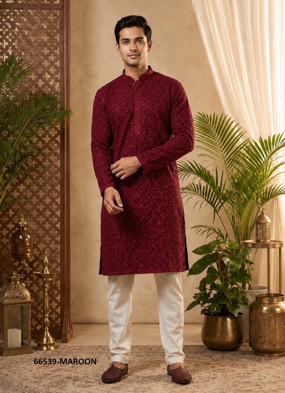 MANYAVAR CHIKANKARI 2 - Catalog # 66539 (Set of 6 Men's Ethnic Wear) MANYAVAR CHIKANKARI 2 - Catalog # 66539 (Set of 6 Men's Ethnic Wear)